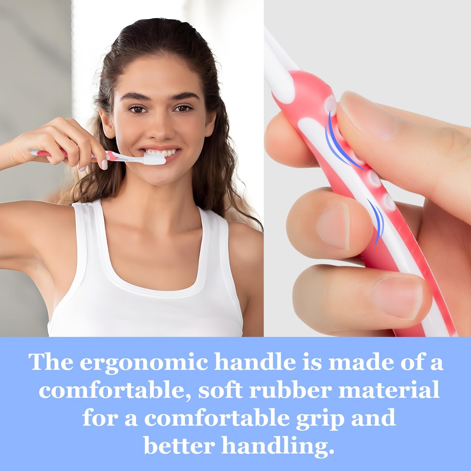 Petluno Nano Toothbrushes Medium Bristle Silicone for Sensitive Teeth and Gums Individually Wrapped Travel Toothbrush Set, Hard Multiple Colors (3 Box) 3 Box — image 5