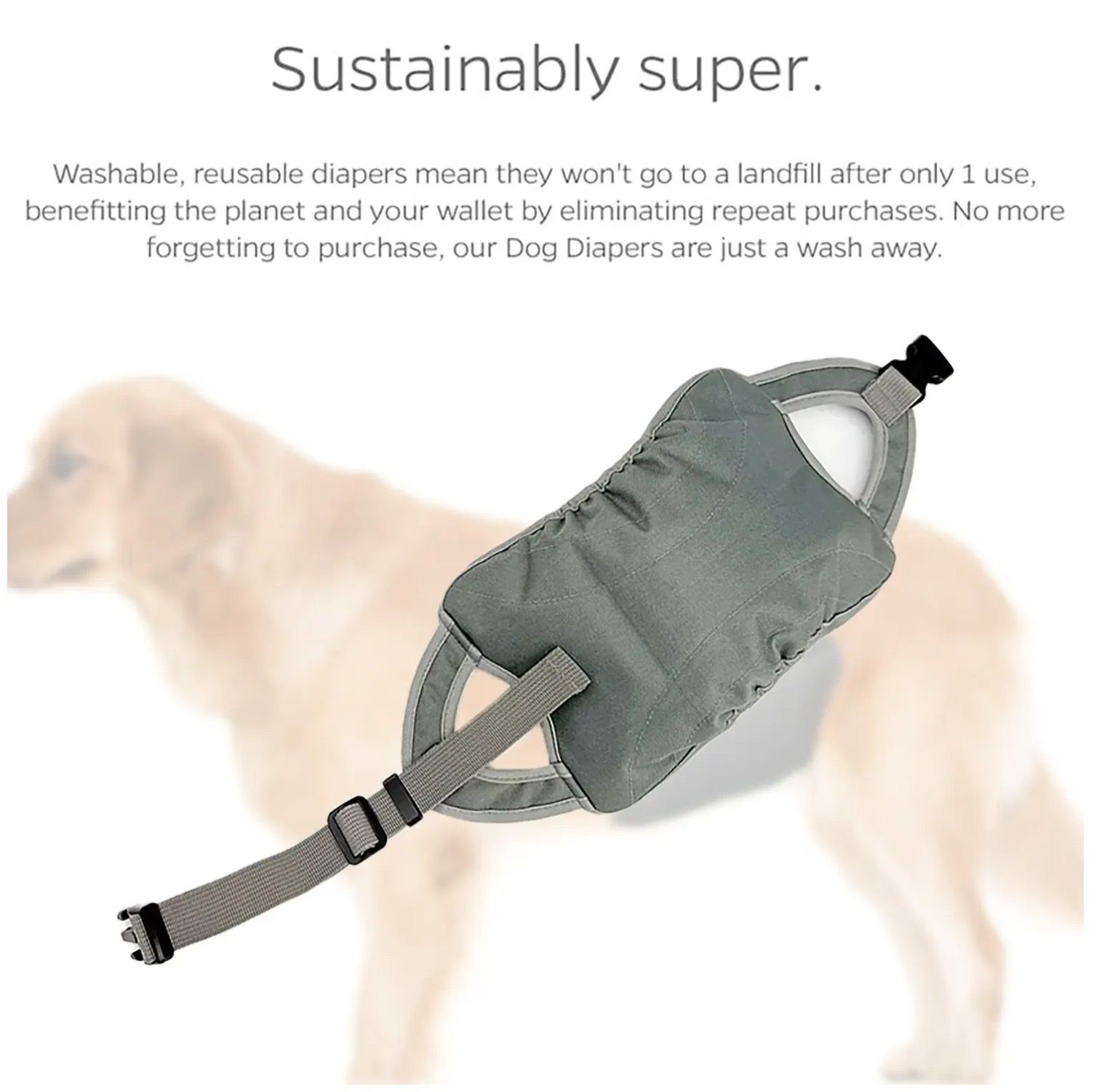 Reusable Washable Dog Diapers for Female and Male Dogs, Leak-Proof Protective Wrap with Adjustable Quick-Release Buckles, Perfect for Heat Cycles — image 4