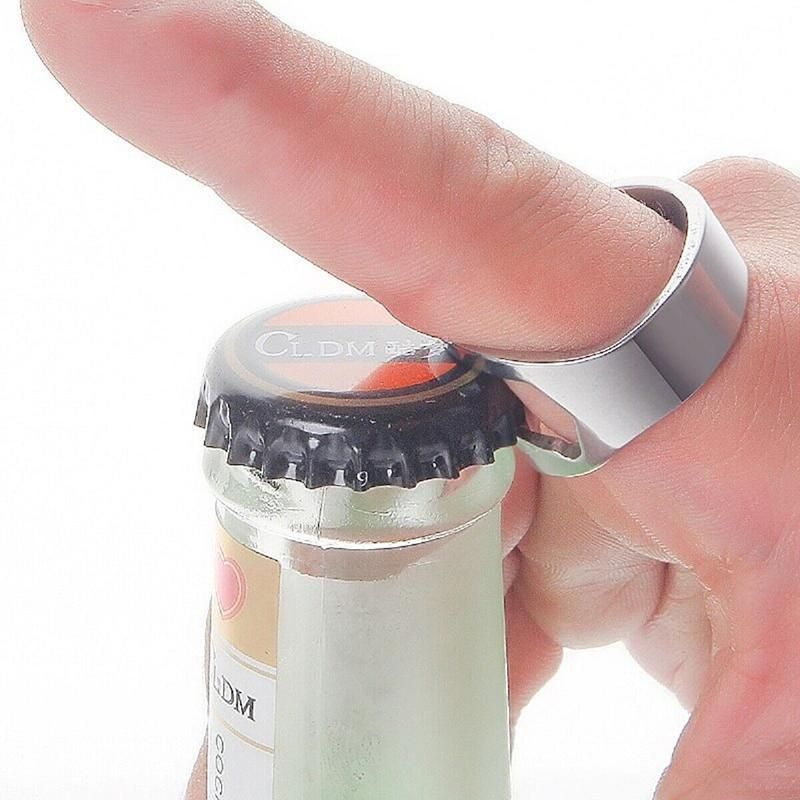 Stainless Steel Bottle Opener Ring 22mm Tool for Beer Cap Removal and Gifts — image 5