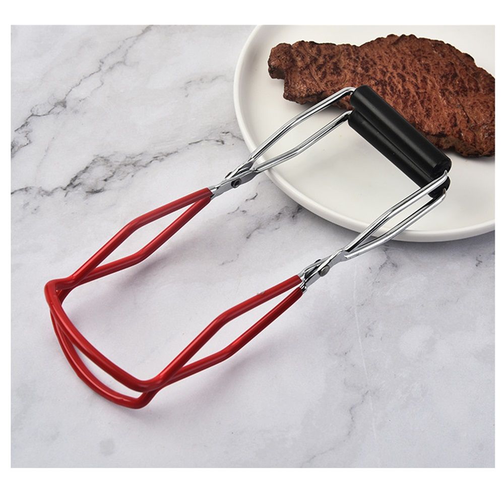 2 pack Canning Jar Lifter Tongs, Jar Lifter with Grip Handle for any size Canning Jars Glass Jars and Secure Grip(red) — image 4