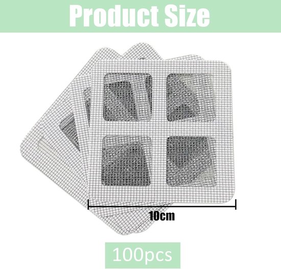 100-Piece Shower Drain Filter - Sticky Hair Shower Filter - Sink Filter, Bathtub, Bathroom & Kitchen Shower Drain Filter Sticker - 10cm - Gray — image 5