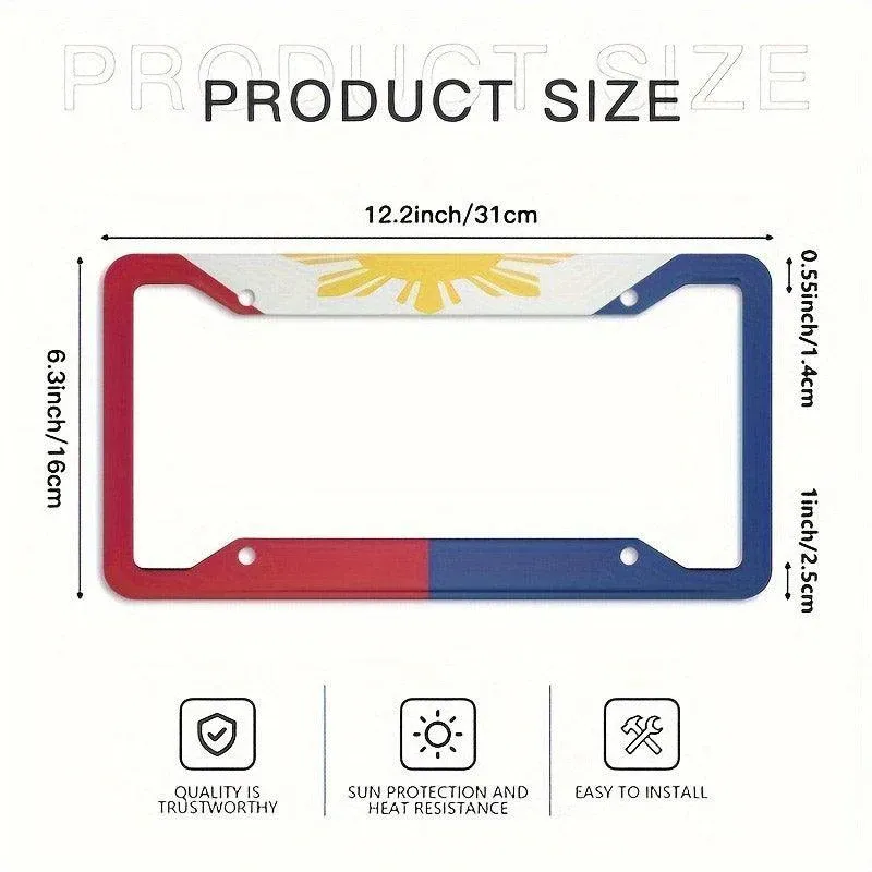 2pcs Aluminium Alloy License Plate Frame Number Plate Bezel Car Accessories — image 3