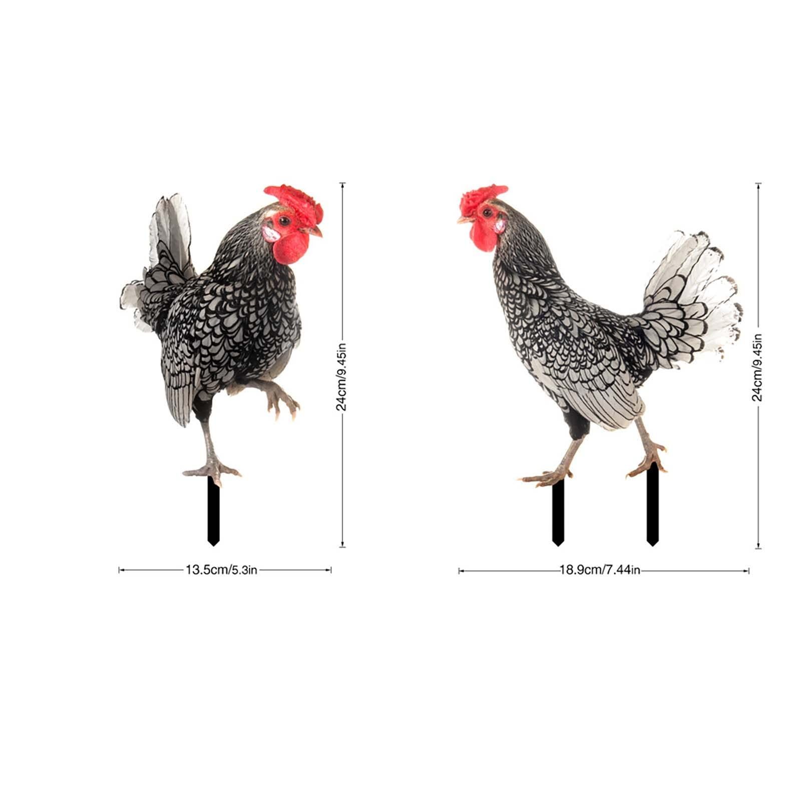 Poultry Yard Garden Decoration, Acrylic Chicken Ducks Yard Decor Garden Statue Farm Style Animal Shape Decor, Garden Sculpture — image 5