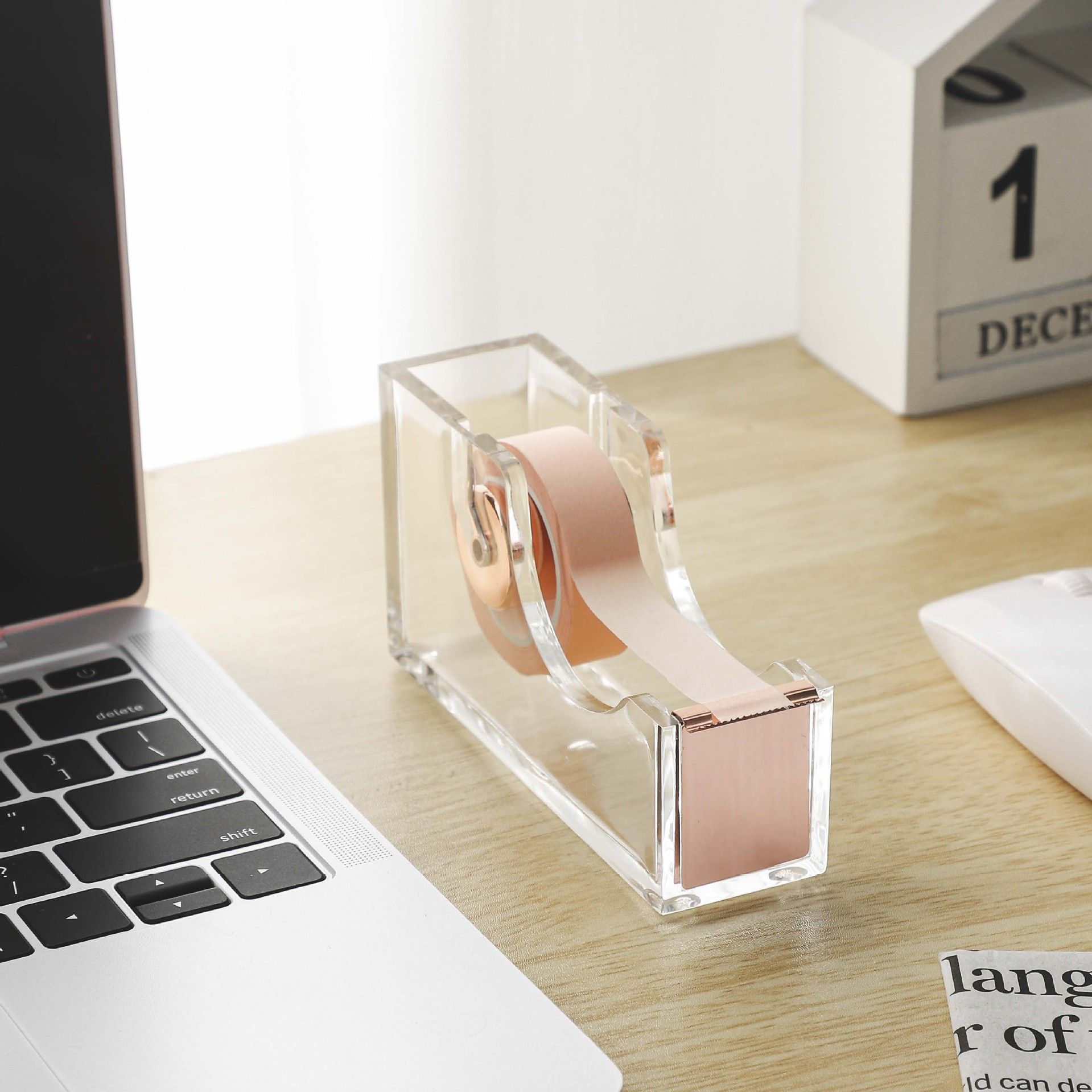 OfficeGoods Acrylic Tape Dispenser - Beautiful Modern Accessory for The Stylish Desk at Home, The Office, or School — image 3