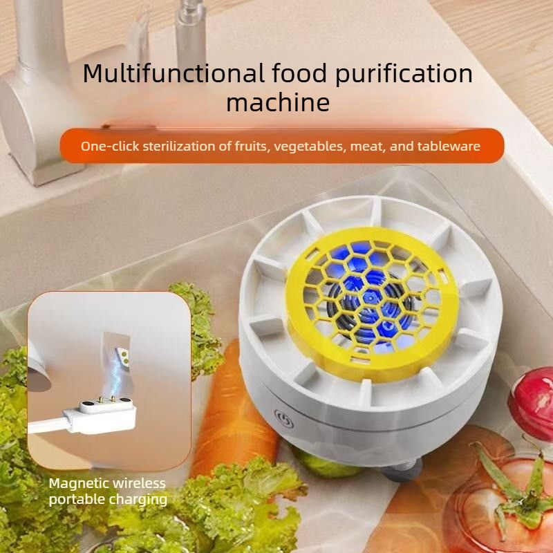 Ultrasonic Fruit and Vegetable Washing Machine, Automatic Food Purifier with Pesticide Remover and Sterilization Function, Multifunctional Countertop Cleaner — image 2