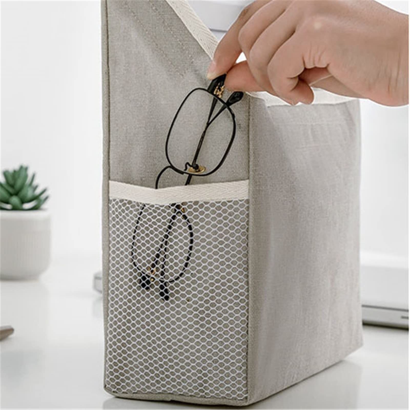 Storage Bag Baskets with Pockets Closet Hanging Waterproof Bin for Door Bathroom Wall Kitchen Bedroom Office Rv Camper(Gray) — image 4