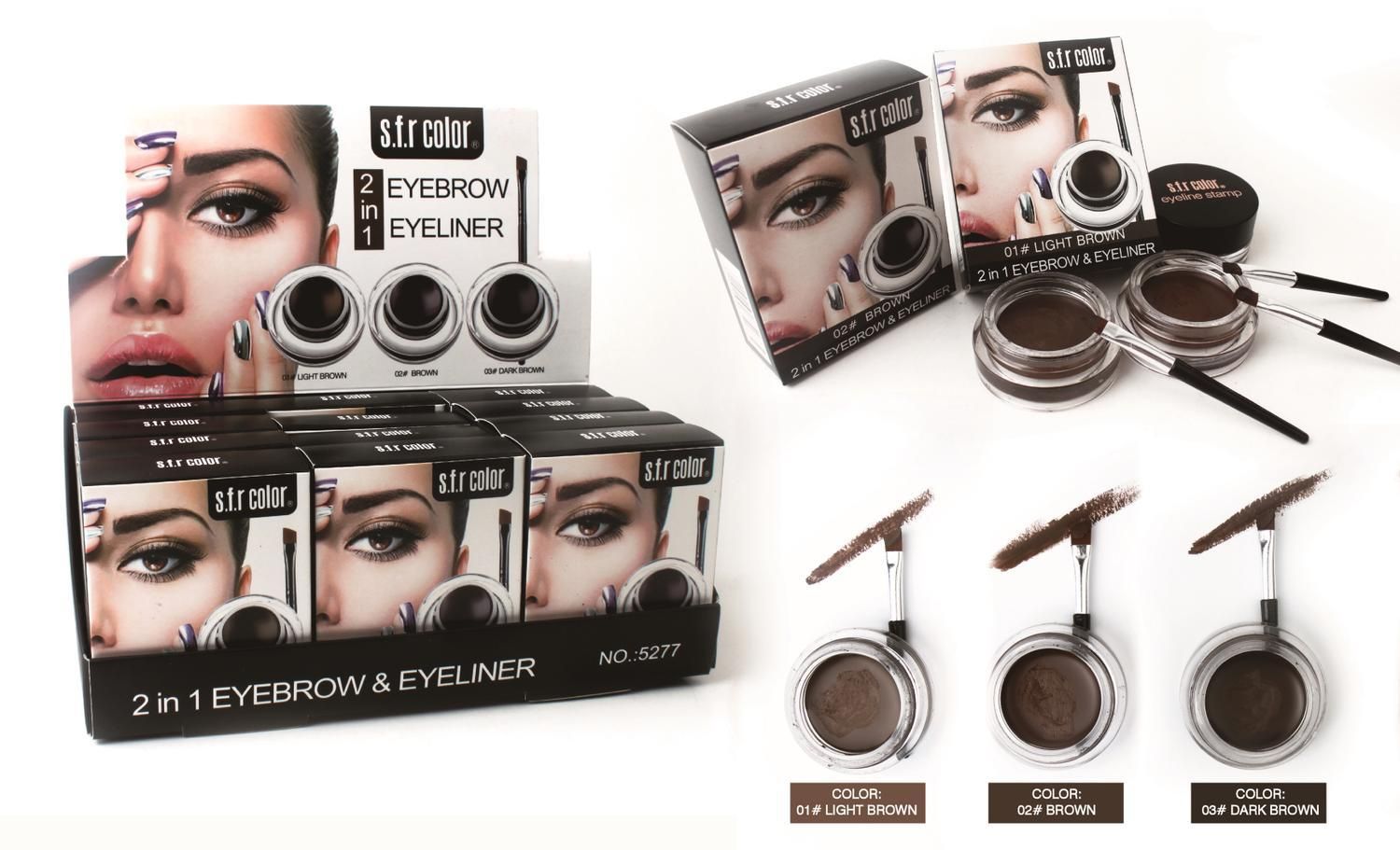 Eyebrow Pomade Dark Brown 2in1 Eyeliner — image 4