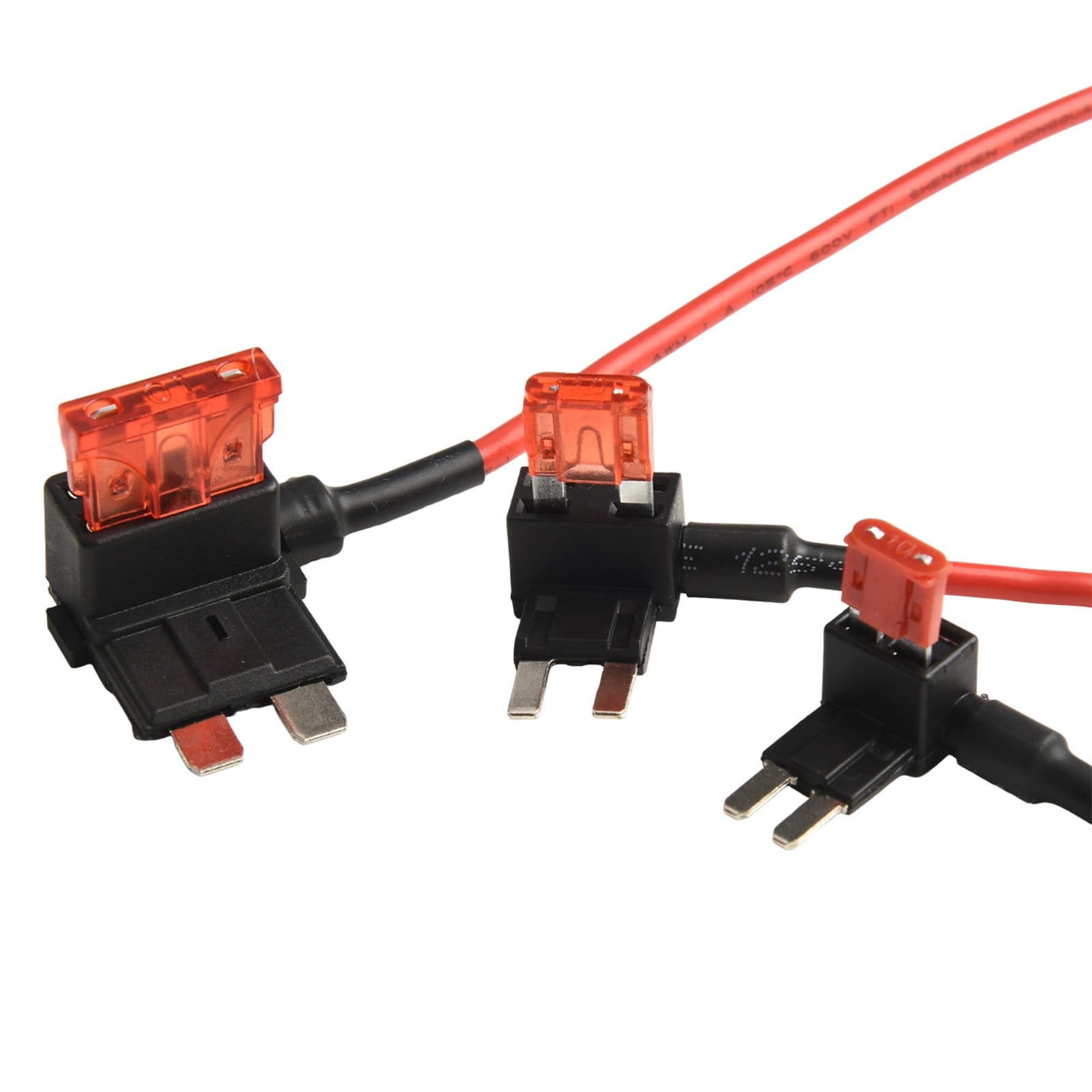 3 Types Car Add-A-Circuit Fuse TAP Adapter Standard Auto Blade Fuse Holder For Trucks Cars Boats With 12V 24V 10A Wire Harness — image 3