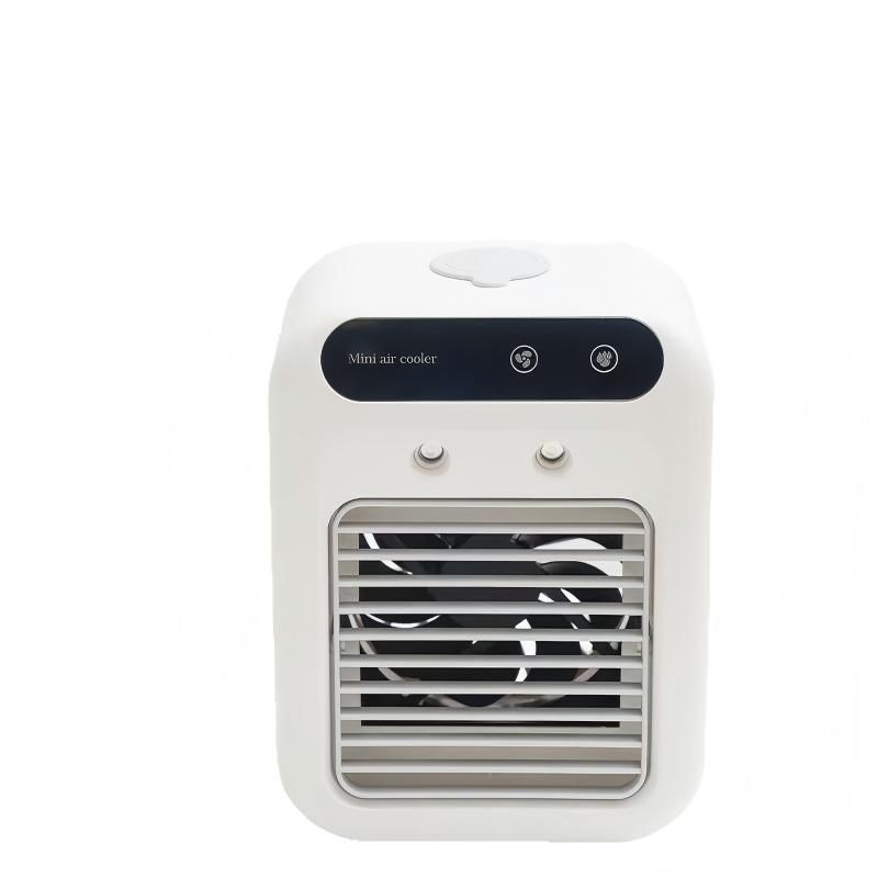 Portable Desk Air Cooler Fan, 2-Speed Mist Humidifier, 500ml Water Tank, USB Rechargeable, Quiet Personal Evaporative Cooler for Home Office Bedroom