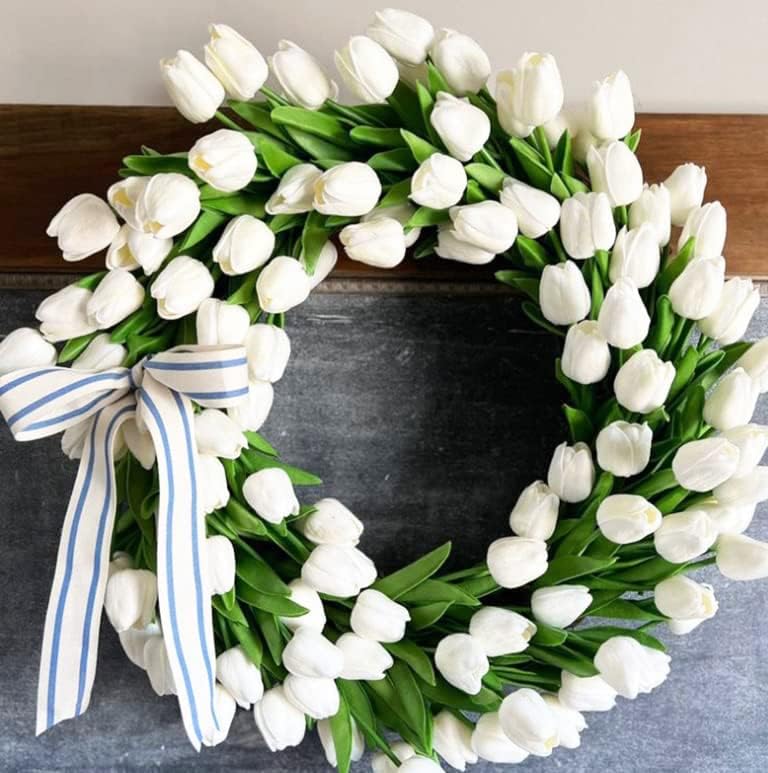 20pcs Artificial Tulips Flowers Fake Faux PU Tulip Bouquet Real Touch Flower Arrangement for Home Room Office Party Wedding Decoration Excellent Gift Idea for — image 3