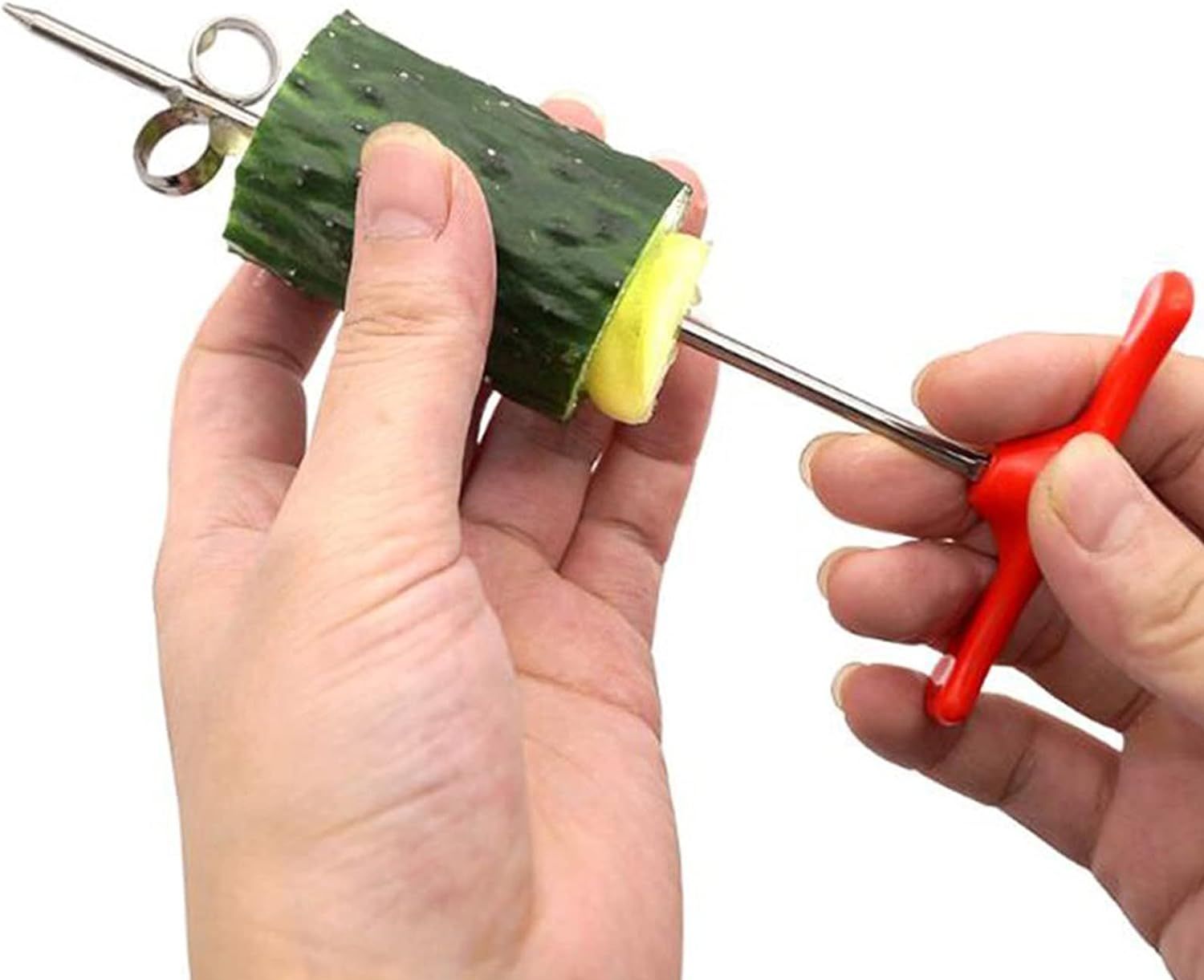 Fruits & Vegetables Spiral Twist Knife,Stainless Steel Spiral Twist Knife, Twist Shredder Ideal for Healthy Snacks, Chips, Parties โ image 5