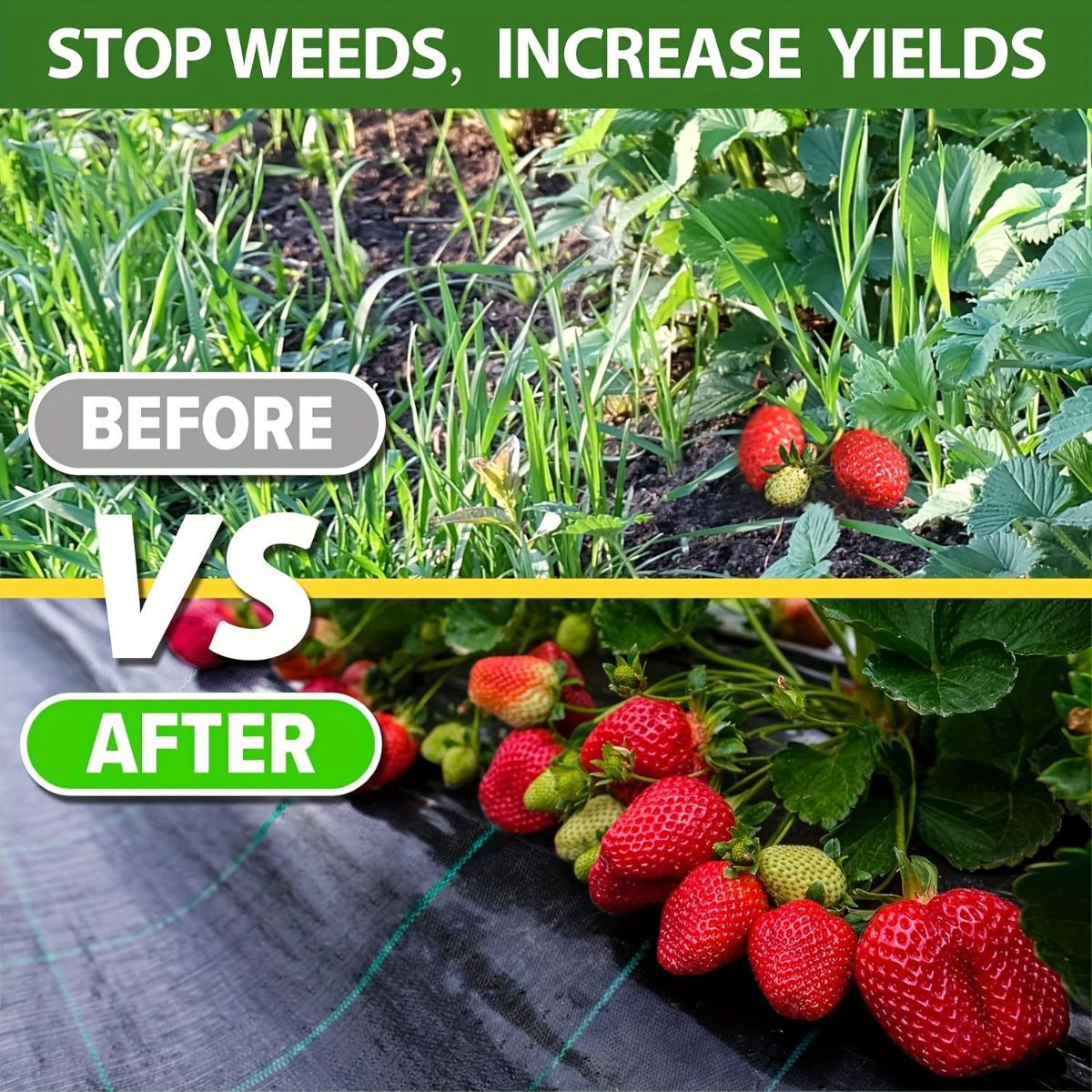 Weed Barrier Ground Cover Garden Mat Heavy-Duty PP Fabric Weed Control - Black - Size 50-2000CM — image 5