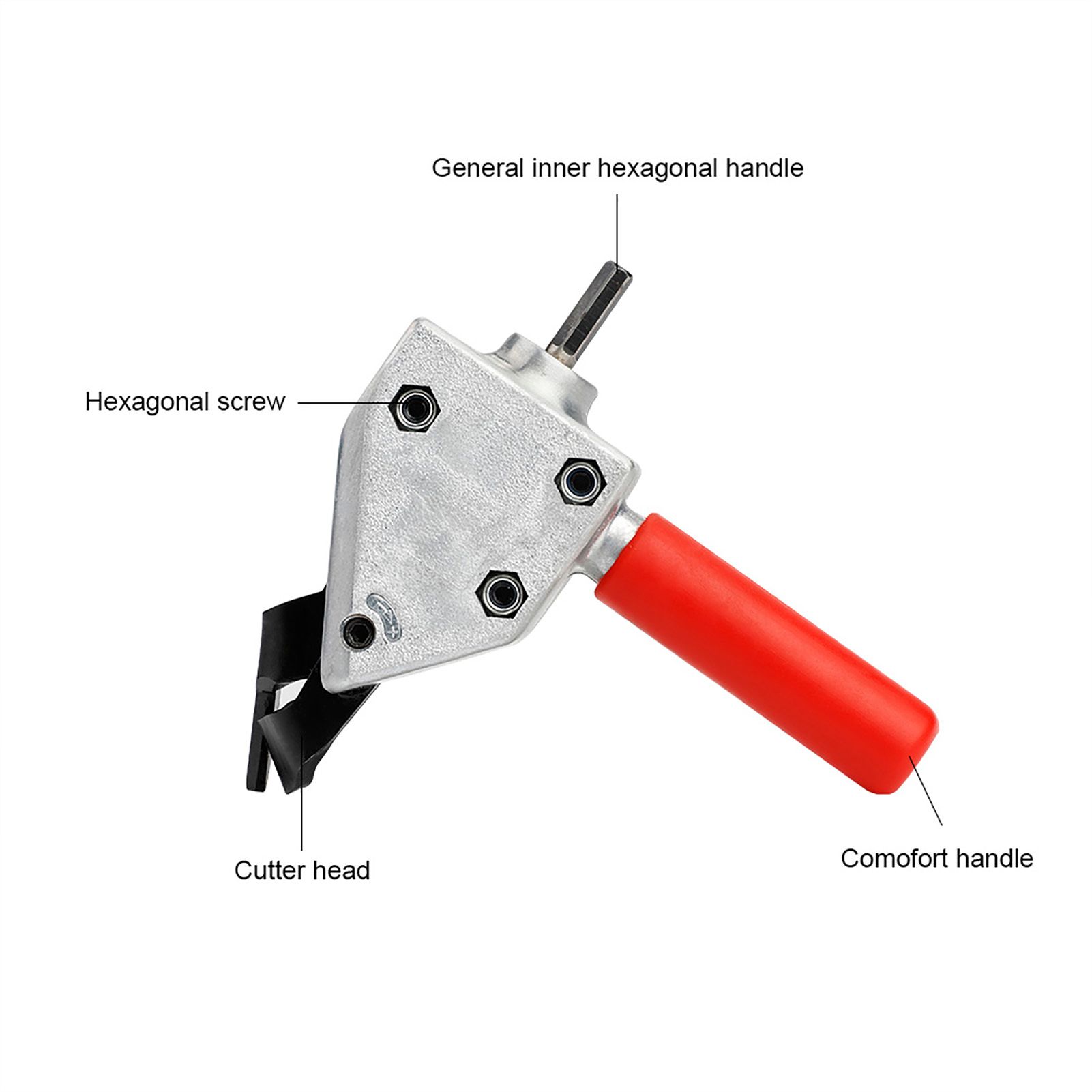 Metal Nibbler Steel Iron Sheet Saw Cutter Cutting Tool Electric Drill Attachment Accessories — image 4