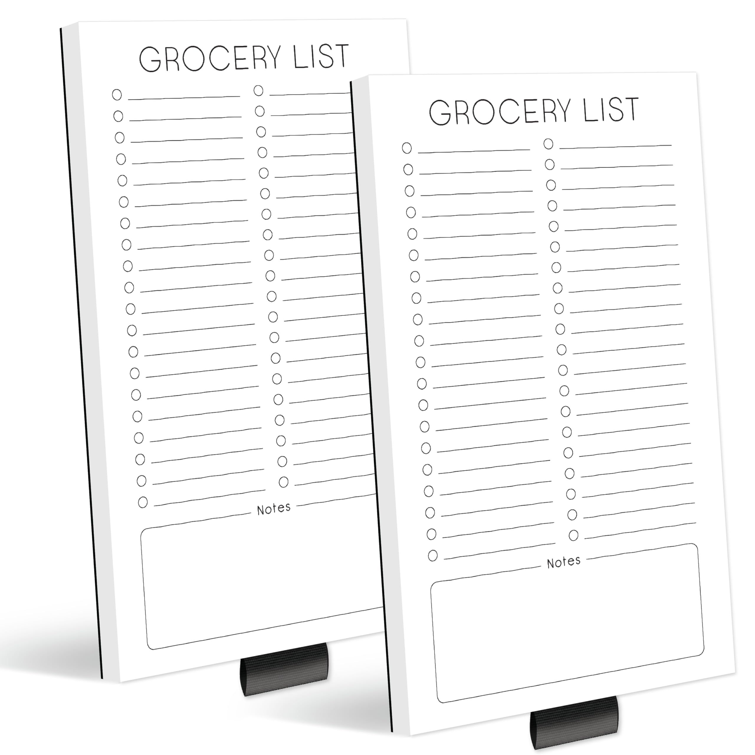 Grocery List Magnetic Notepad for Refrigerator | For Shopping Lists Minimalistic Memo Note Pad for Fridge