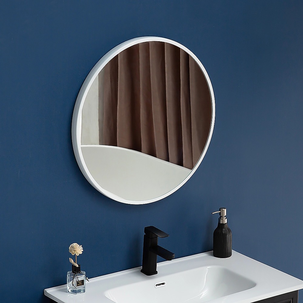 80cm Round Wall Mirror Bathroom Makeup Mirror by Della Francesca โ image 2