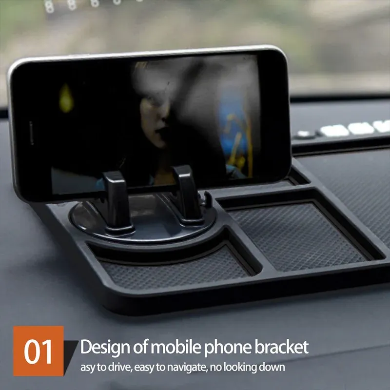Car Mobile Phone Holder Dashboard Mount Mat Non Slip Grip Stand Anti-Slip Pad - Black โ image 5