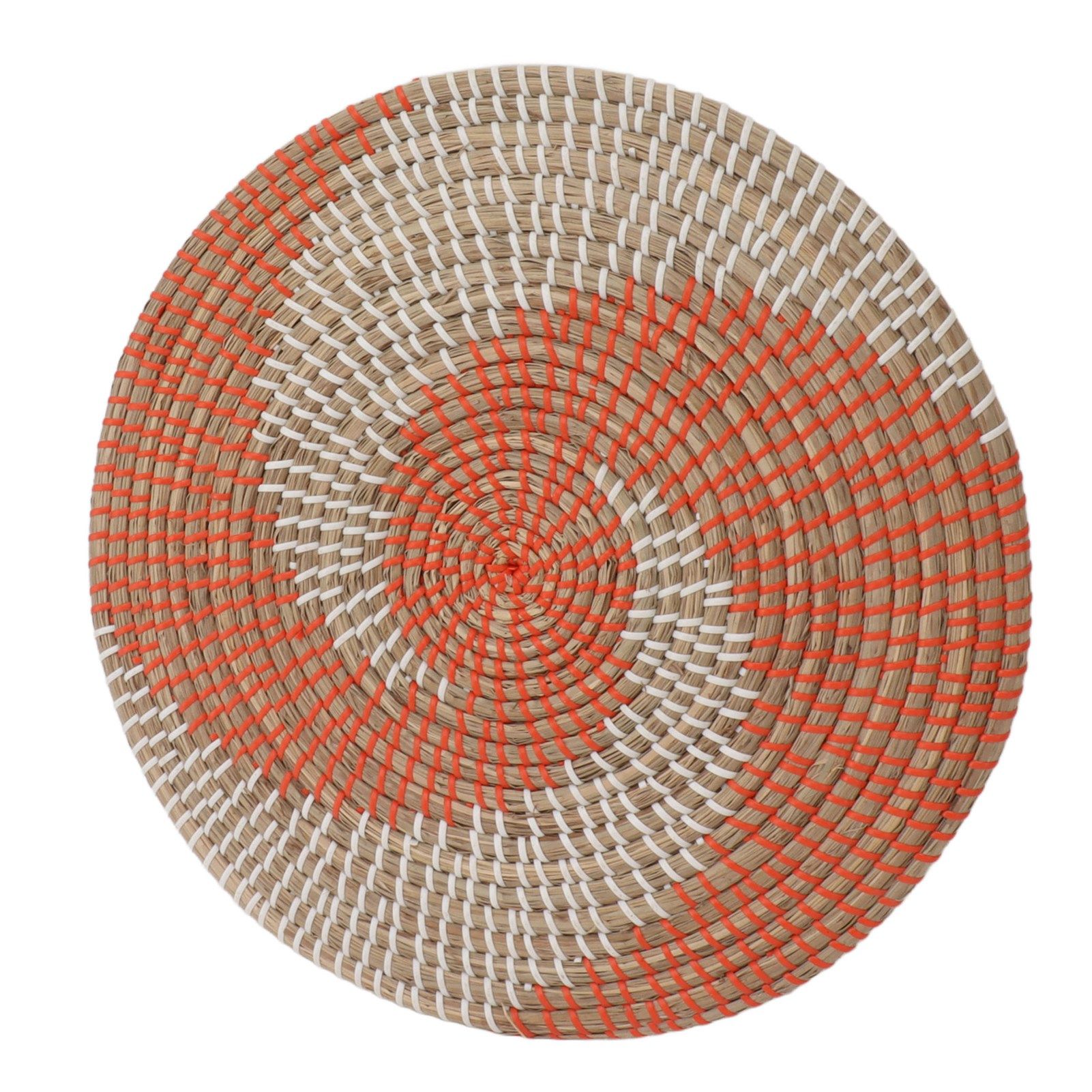 40CM Woven Wall Basket Decor Handmade Seagrass Versatile Bowl Insulation Hook Design Hanging Wall Decor for Living Room — image 6