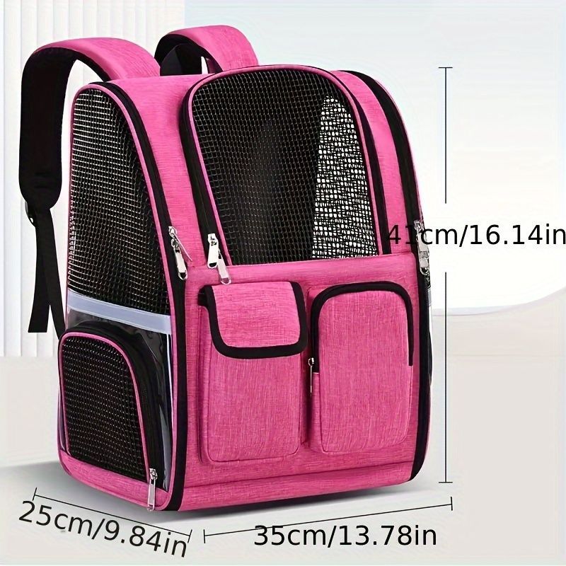 Dog Carrier Backpack Pet Transport Bag Travel Accessory For Dogs Dog Supplies - Blue - Size routine — image 4