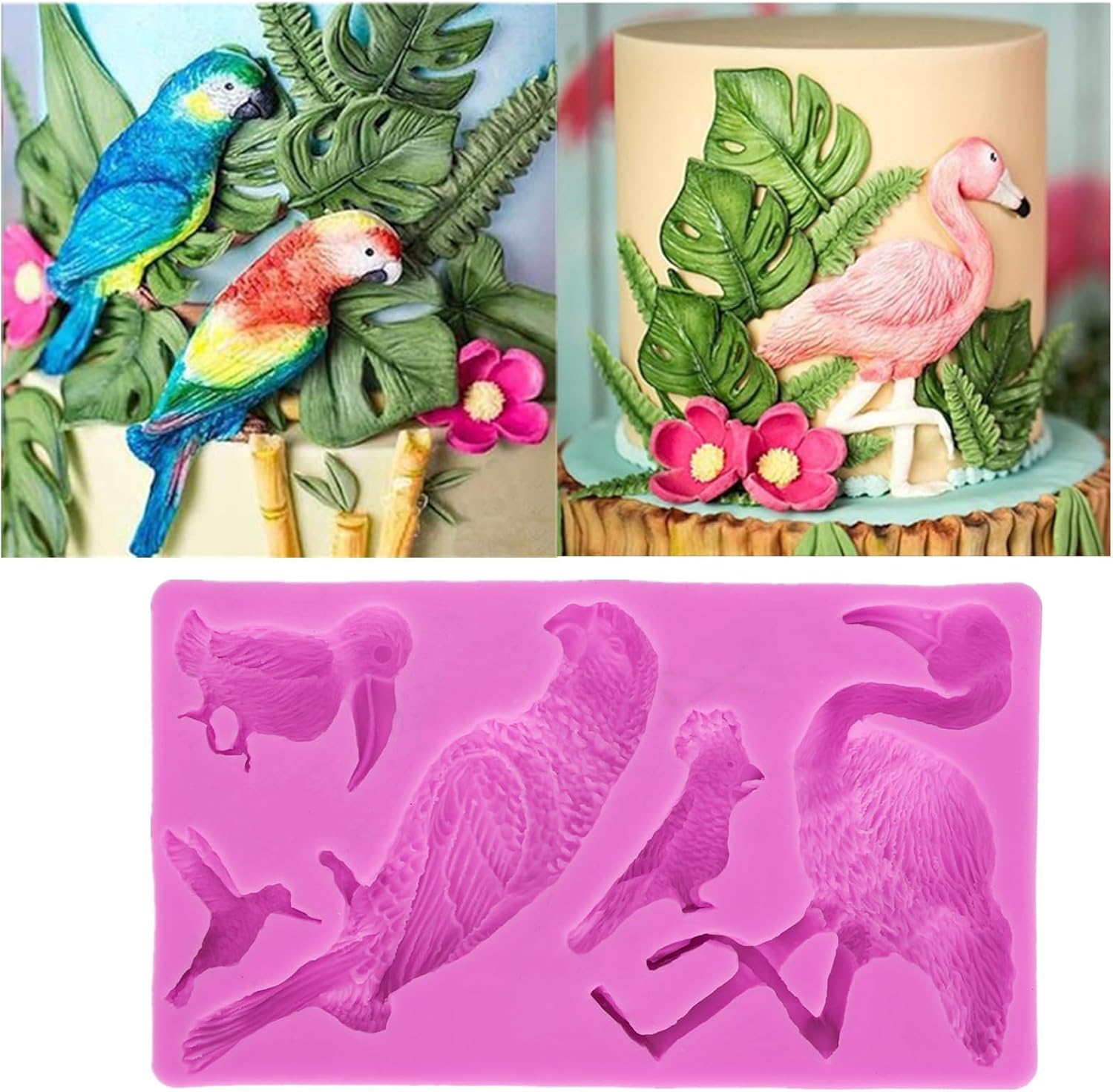 Fondant Molds, Silicone Flamingo Birds Mold 3D Bird Mould for Cupcake Cake Chocolate Decoration โ image 5