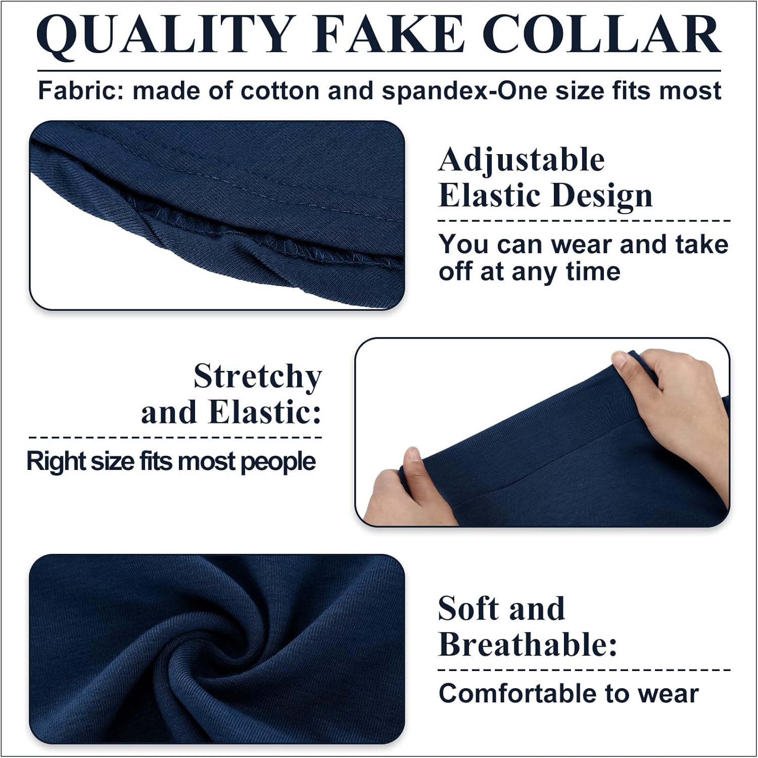 Fake Turtleneck Dickey Collars Women Half Top Mock Collar Neck Wear in Sweater Hoodie High Neck Mock Collar — image 3