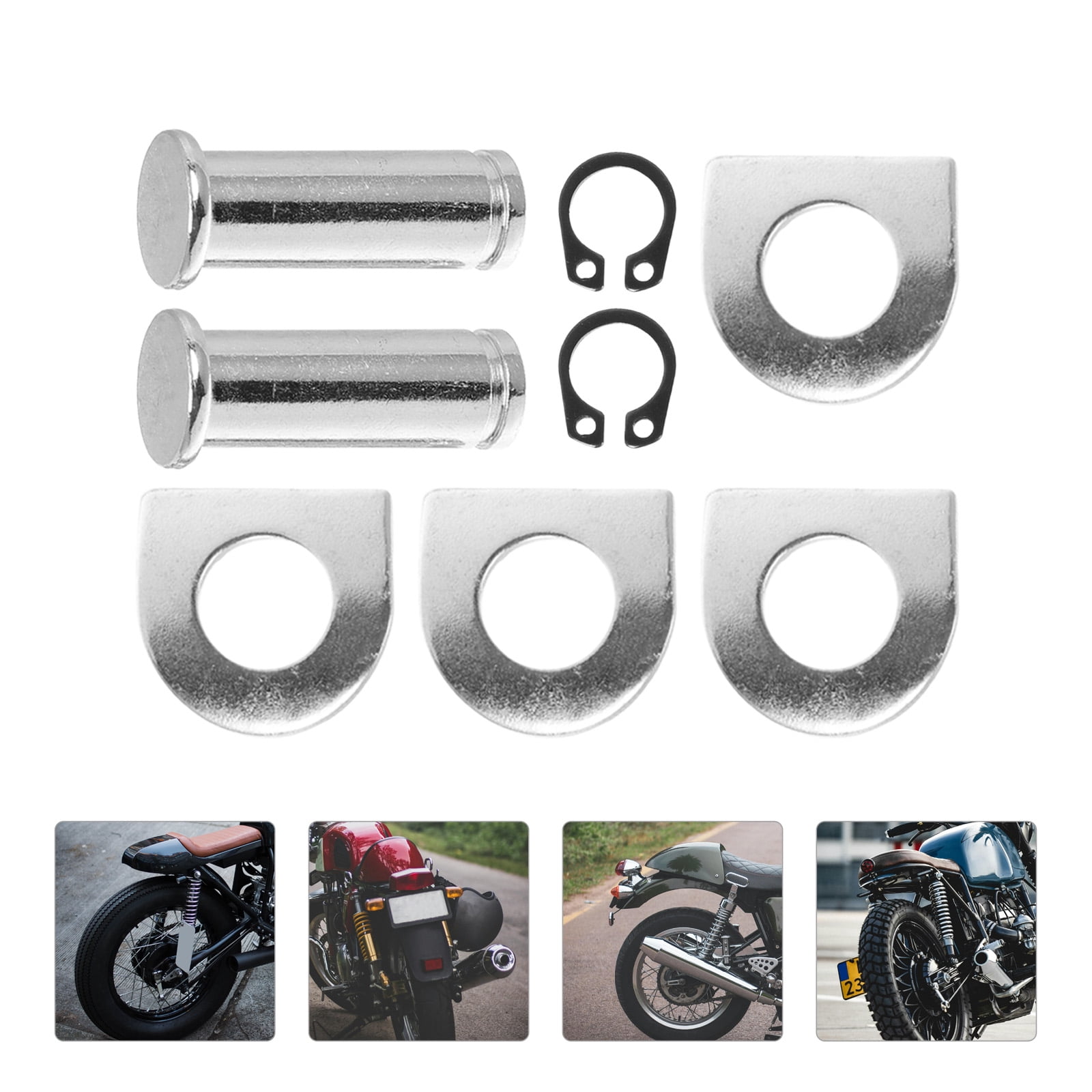 Universal Motorcycle Foot Peg Mounting Pins Kit Motorcycle Foot Pegs Mount Bolt Pins Washers Kit compatible for motorcycle 3.00X1.10X1.10CM Silver โ image 3