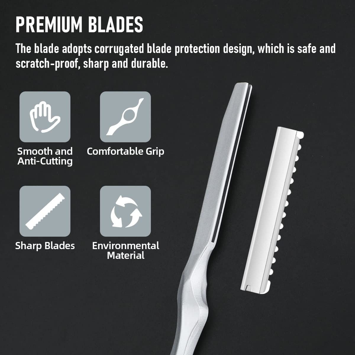 Hair Thinning Knife Hairdressing Barber Razor Hair Texturizing Cutting Razor with Replacement Stainless Steel Blades โ image 3