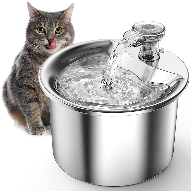 Beginner Package Stainless Steel Pet Water Fountain with Automatic Power-Off -Plug Not Included โ image 2