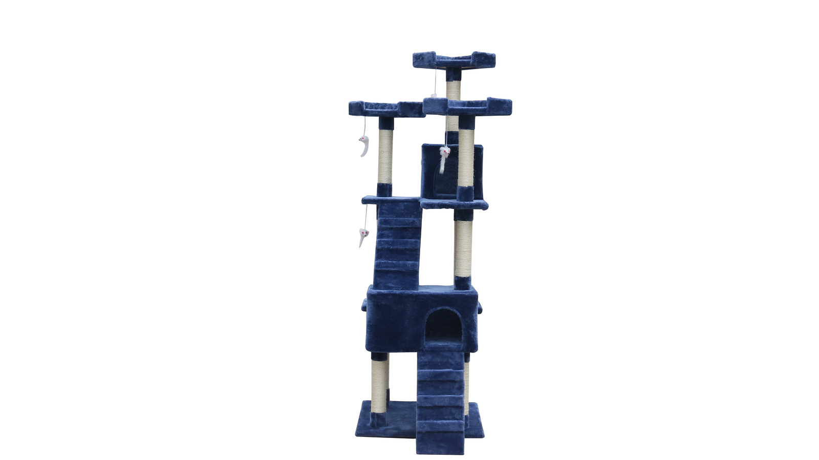 YES4PETS 180 cm Cat Kitten Scratching Post Tree W ladder-Blue โ image 4