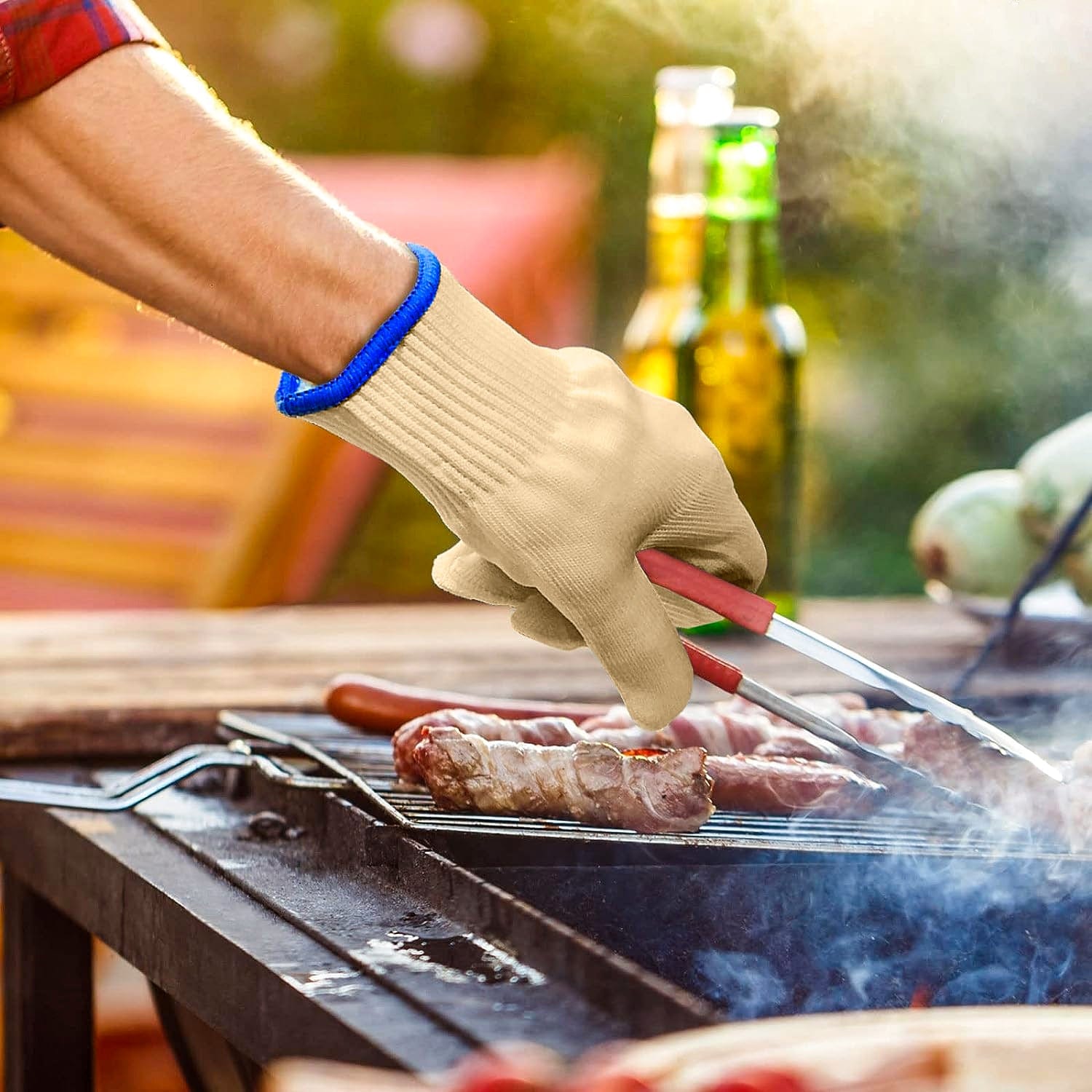 1 Pair 5 Finger Oven Mitt BBQ Grill Gloves — image 5