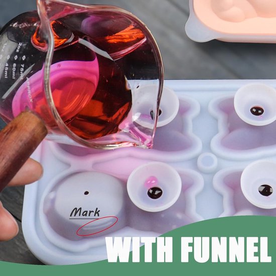 3D French Bulldog Ice Cube Mold - With Integrated Funnel - Cute Dog Shape - Silicone & Easy De-molding — image 4