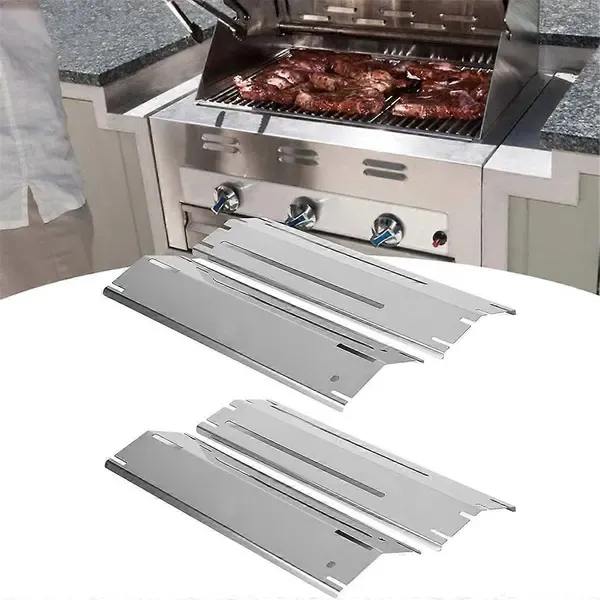 Adjustable BBQ Gas Grill Heat Plates Stainless Steel Replacement Set for Most Grills Outdoor Cooking Accessories Kit — image 2