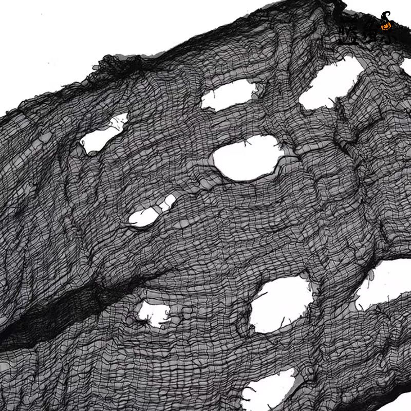 Halloween Creepy Cloth Black 30×72inch - Halloween Decorations Clearance - Creepy Spooky Halloween Decorations Outdoor Indoor — image 2