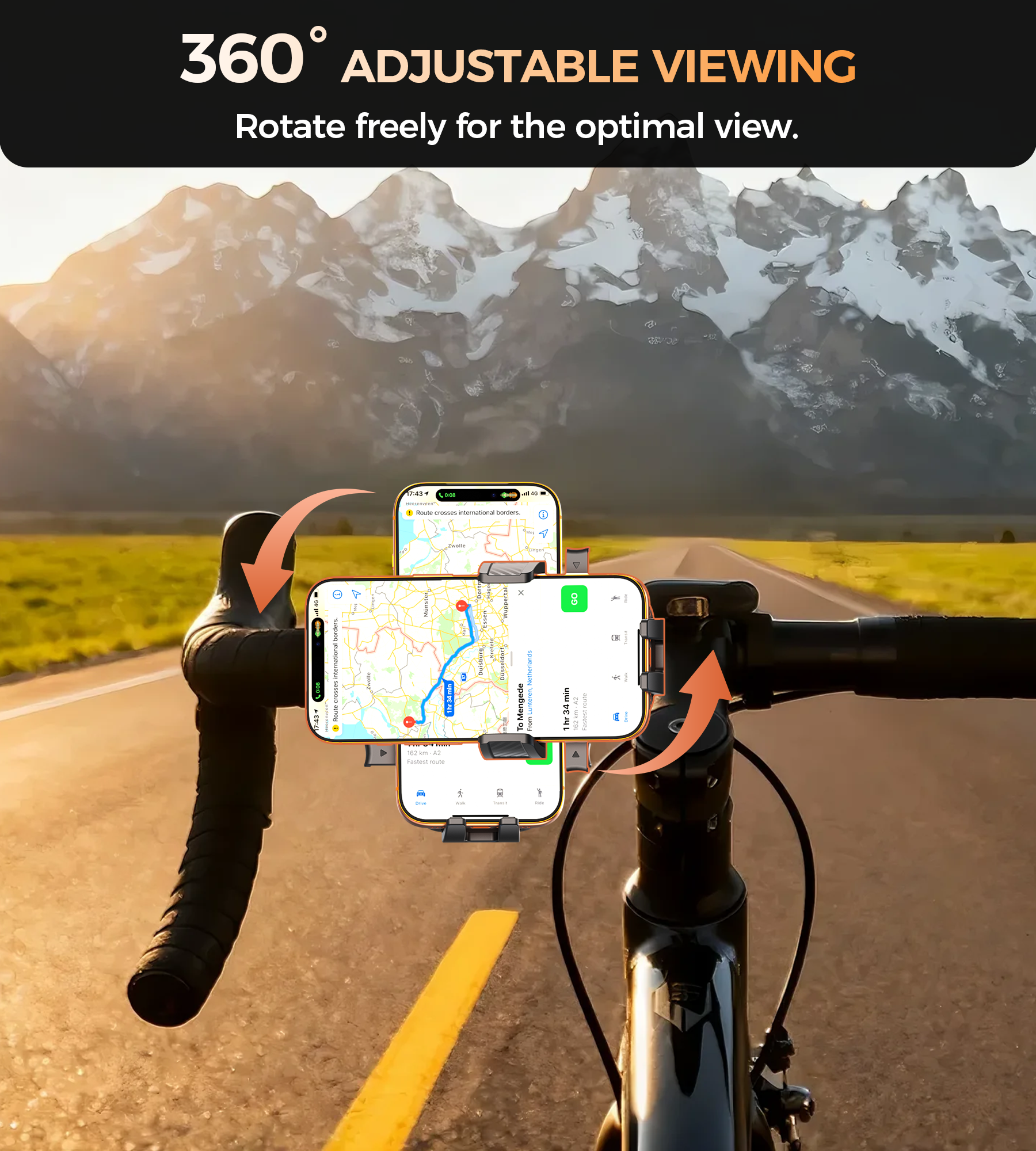 Choetech H094 Cycling Phone Holder Bike Handlebar Mount 360-degree Rotation โ image 4
