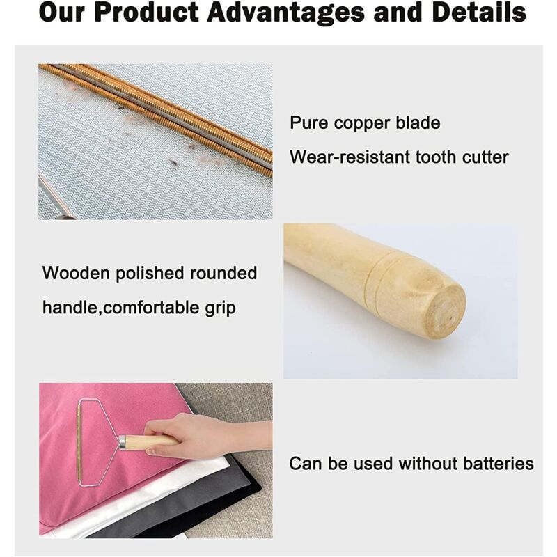 Manual Lint Remover Brush Portable Pet Hair and Carpet Cleaner — image 4