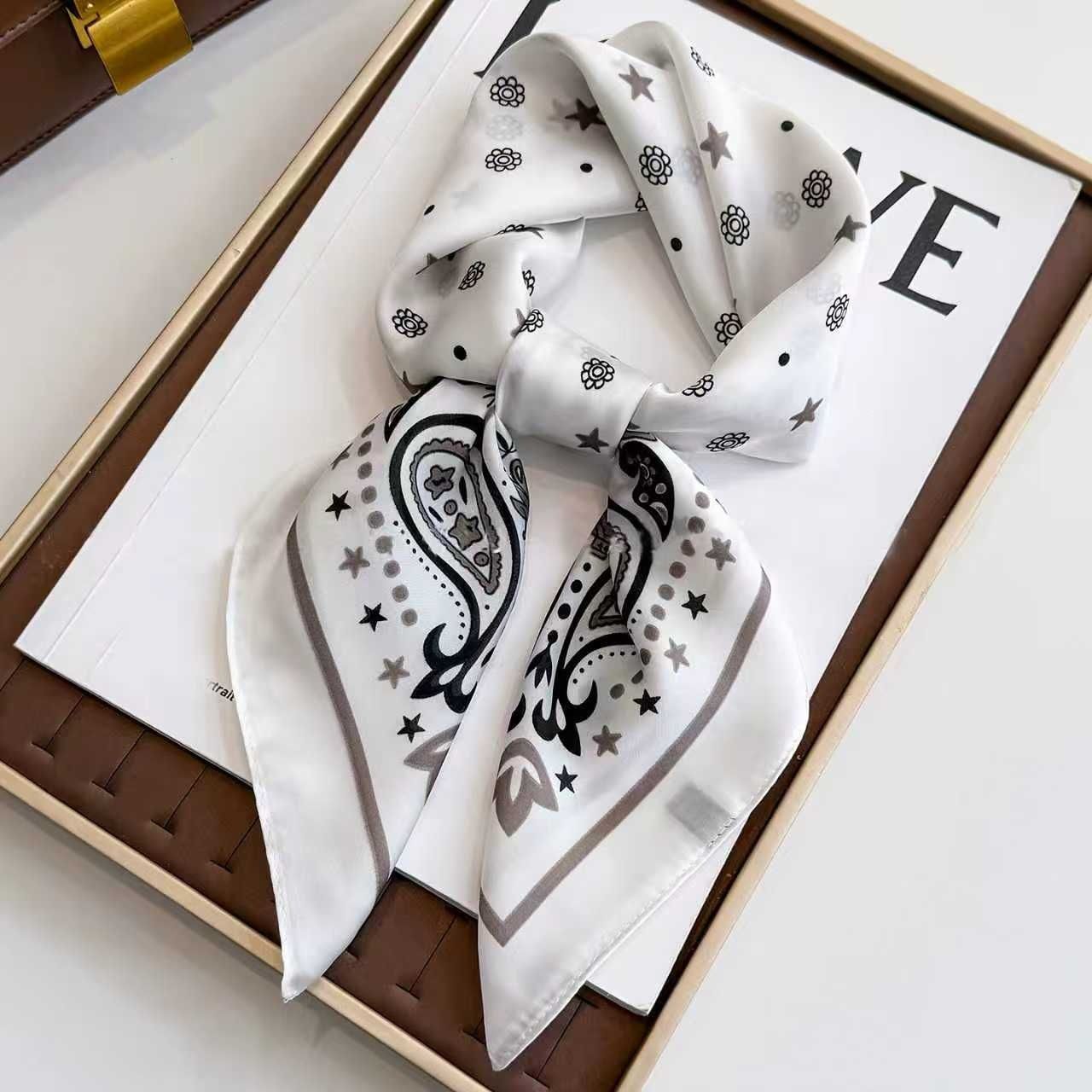 Red Women's 70cm Square Scarf - Bohemian Paisley & Vintage Print Collection - Lightweight Satin Feel, Versatile Neck Tie, Head Wrap, Bag Accent, Everyday — image 3
