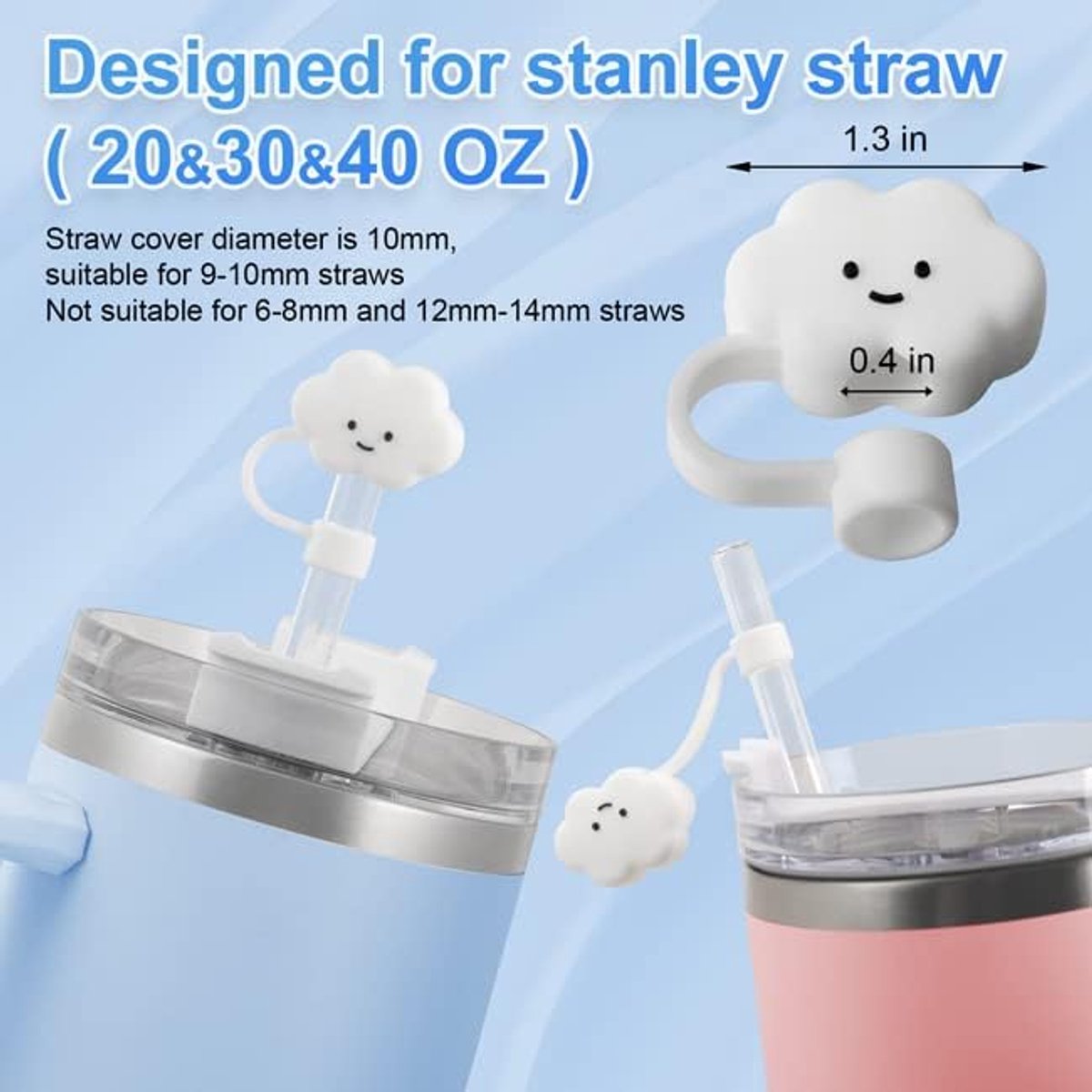 Bottle Caps - 3 Pieces - Straw Lid - Straw Sleeve - Suitable for Stanley Cup Accessories — image 4