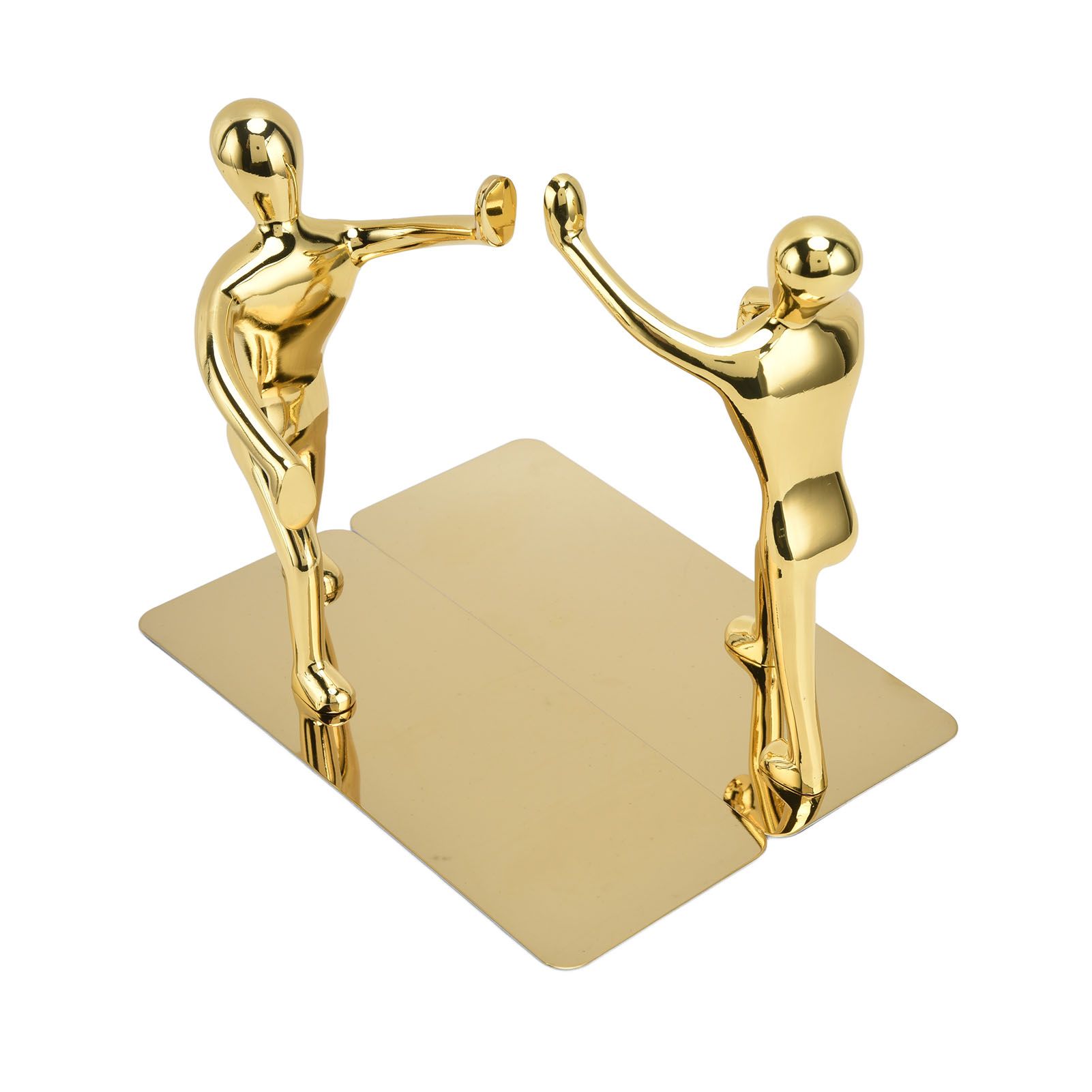 Stainless Steel Man Bookends Prevent Slipping Kung Fu Man Bookends for Home Decoration for Home Office — image 4