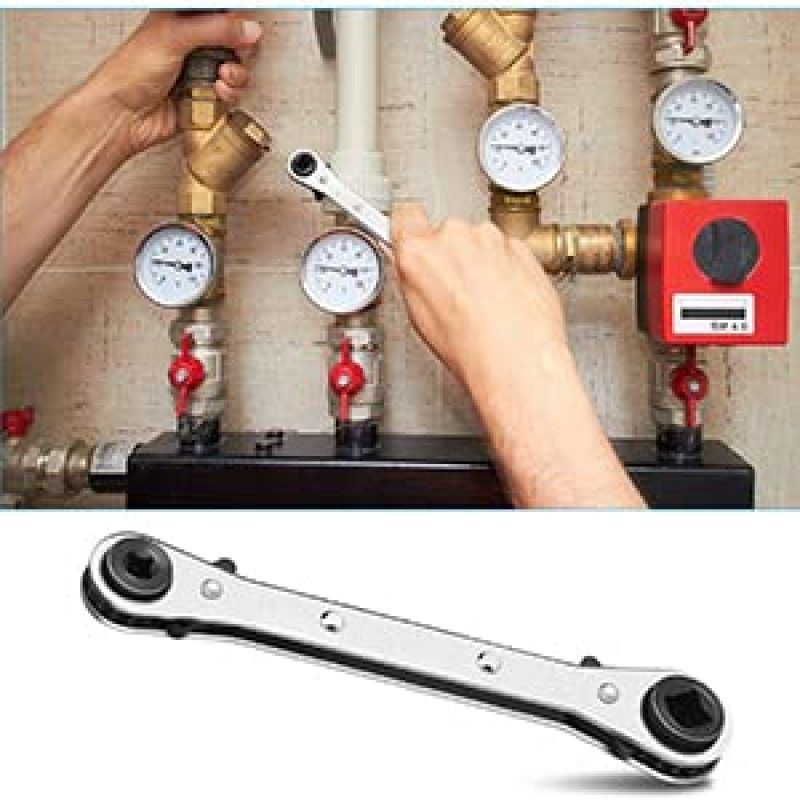 Reversible Ratcheting Wrench, Double Box End Ratcheting Wrench, 14mm x 17mm Ratcheting Wrench, Chrome Vanadium Steel, 1 Pcs — image 4