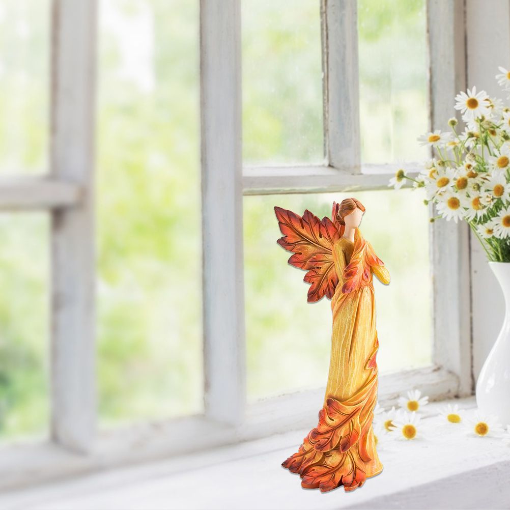 Autumn Angel Statue Sculpture Angel Wing Resin Ornament Garden Office Decoration Vintage Home Decor โ image 5