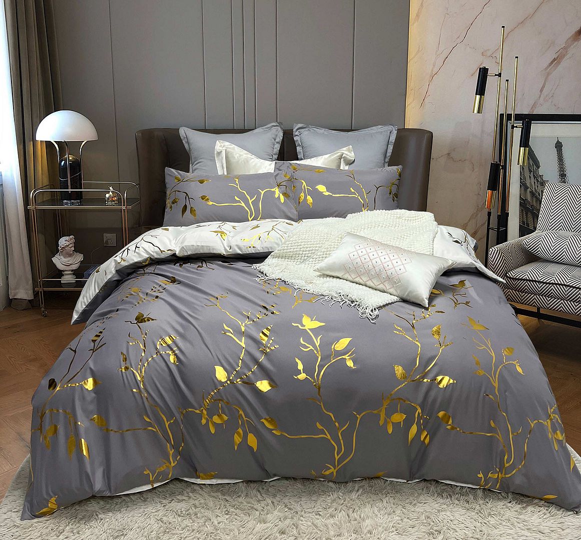 Reversible Design Queen Size White Duvet Quilt Cover Set โ image 2