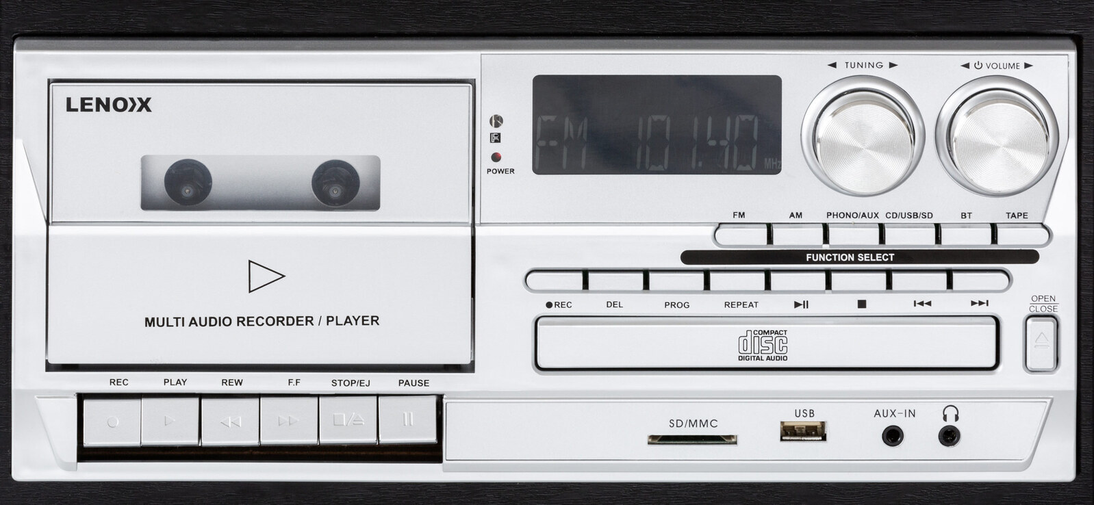 Audio Home Entertainment System (Black) Turntable, CDs, Vinyl, Wireless Streaming & More — image 5