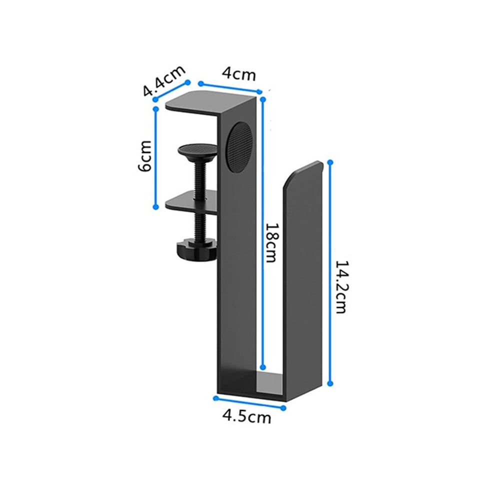 Adjustable Side Laptop Mount, No Drill Desk Storage Organizer, Stainless steel Hanging Notebooks Holder, Punch-Free Clamp, Documents With Anti-Scratch Silicone — image 5