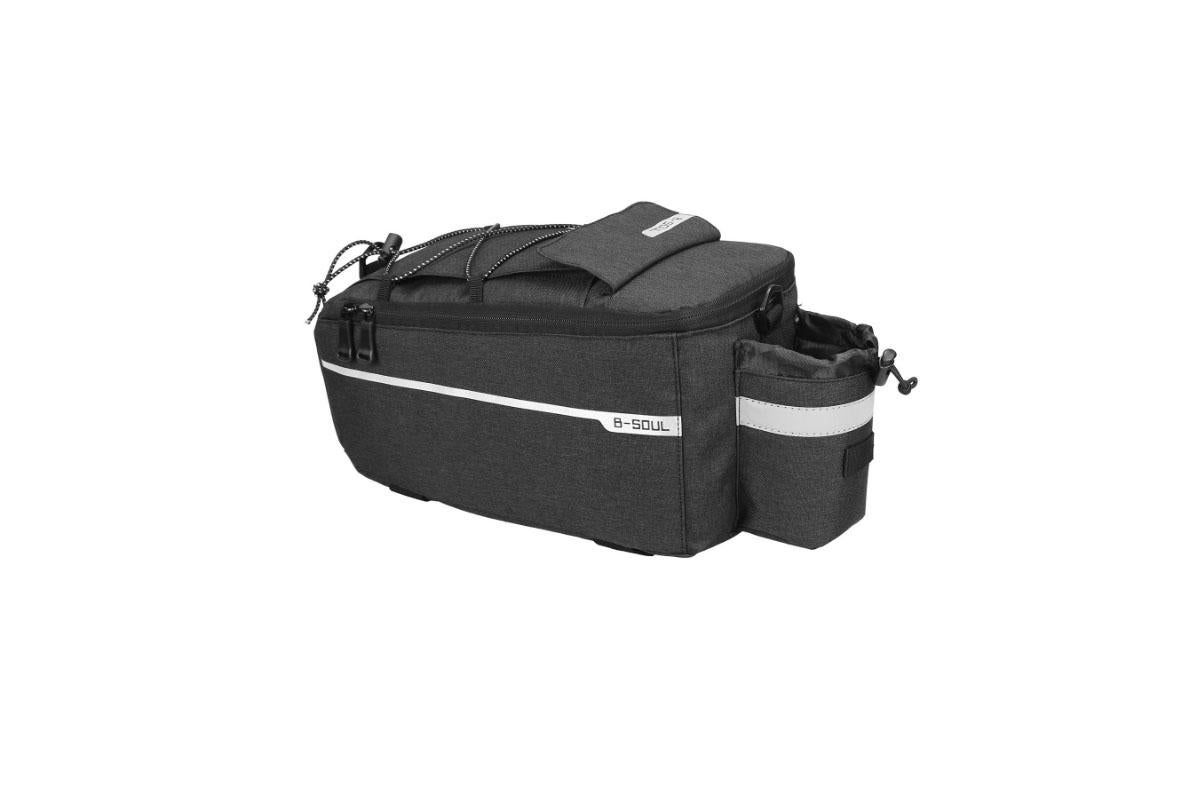 Cycling Rear Rack Water-resistant Storage Bottle Luggage Bag Bike Rear Pannier Bag - Black โ image 2