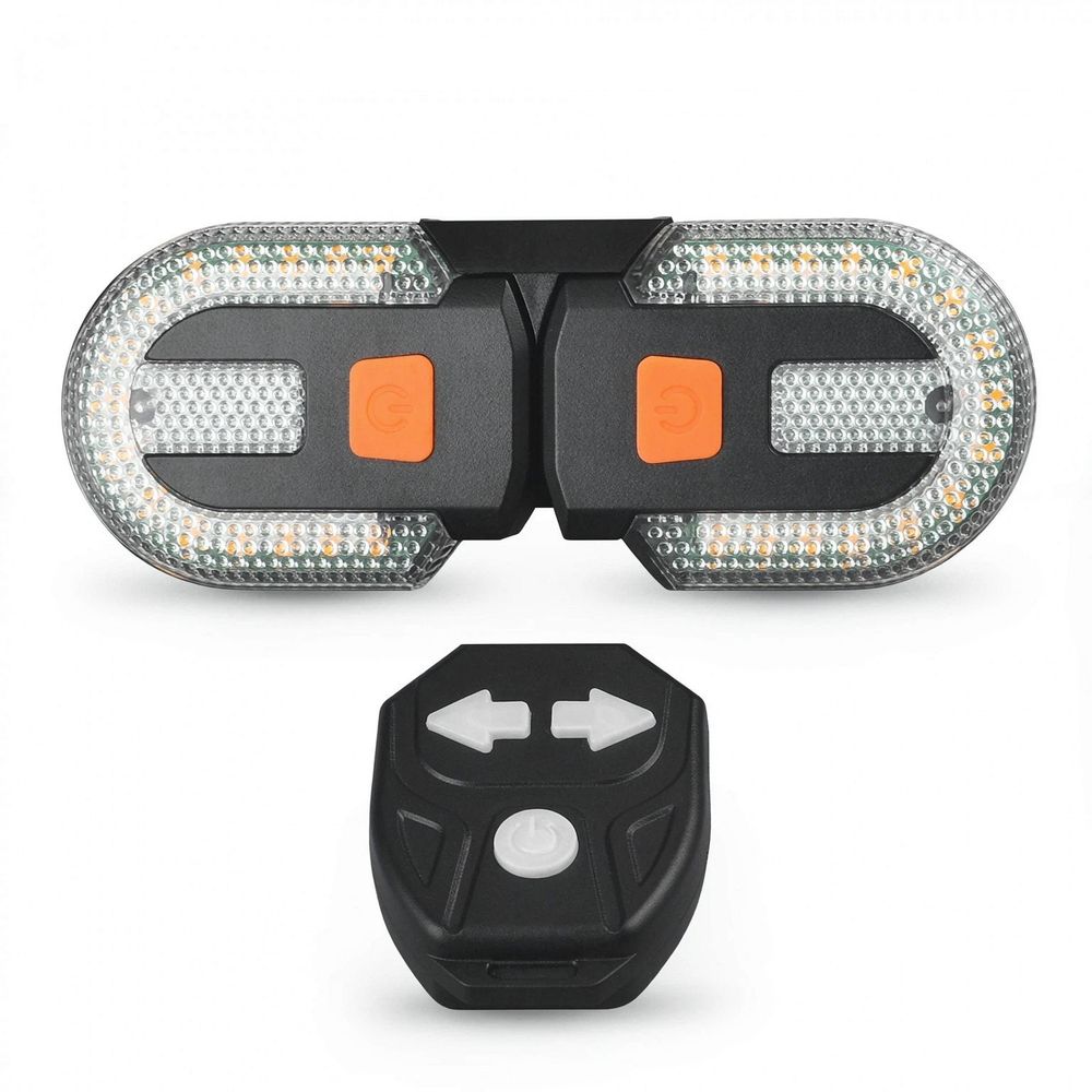 Bicycle Turn Signals Tail Lights Charging Brake Taillights with Wireless Remote Control High Brightness Beads Base Bracket Bike