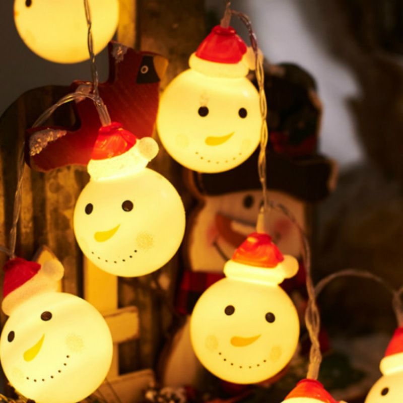 Christmas String Lights Snowman String Lights Waterproof Fairy Christmas Lights Battery-Powered Decoration โ image 2