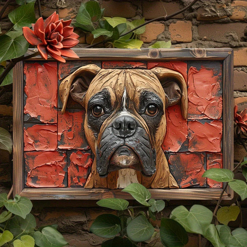 NNEOBA Boxer Dog Aluminum Wall Art - 12x16in Decorative Print — image 6