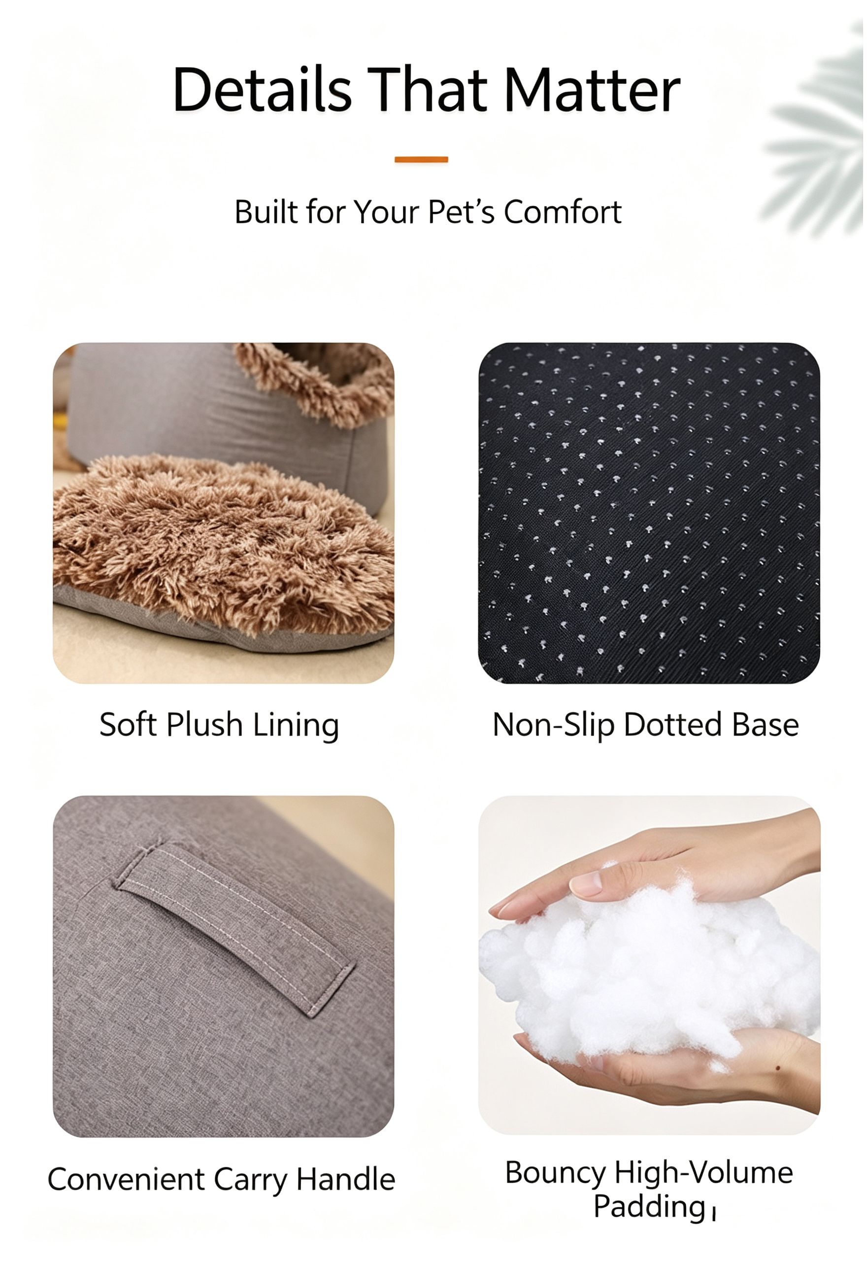 Winter thick and warm, portable plush pet nest,Medium-Dark Gray — image 6