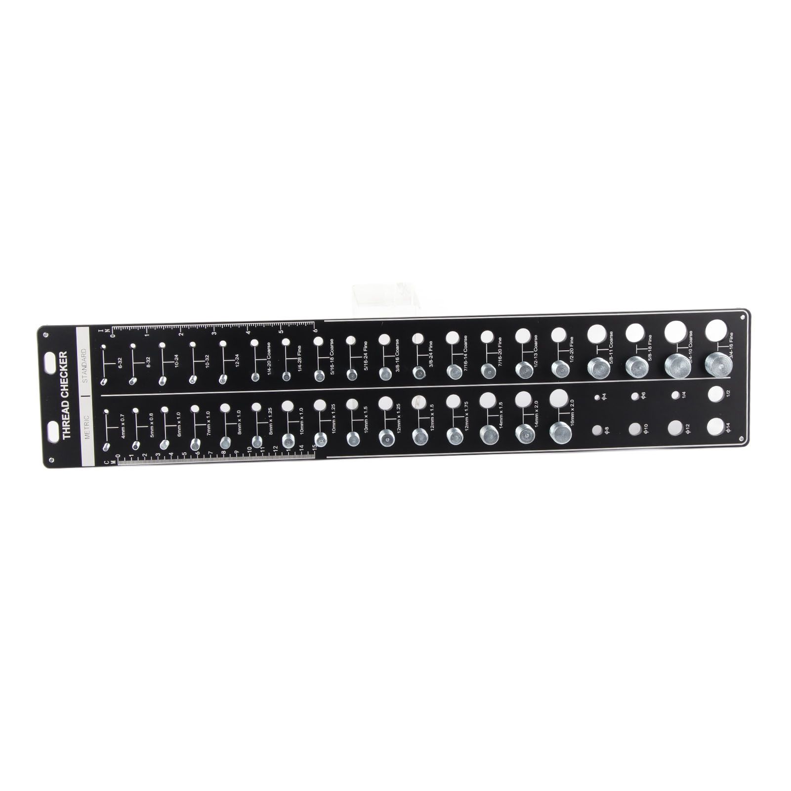 Bolt and Nut Identifier Gauge 10B21 Carbon Steel High Accuracy Nut and Bolt Thread Checker for Detecting Fixed Bolts Black 51x10cm — image 4
