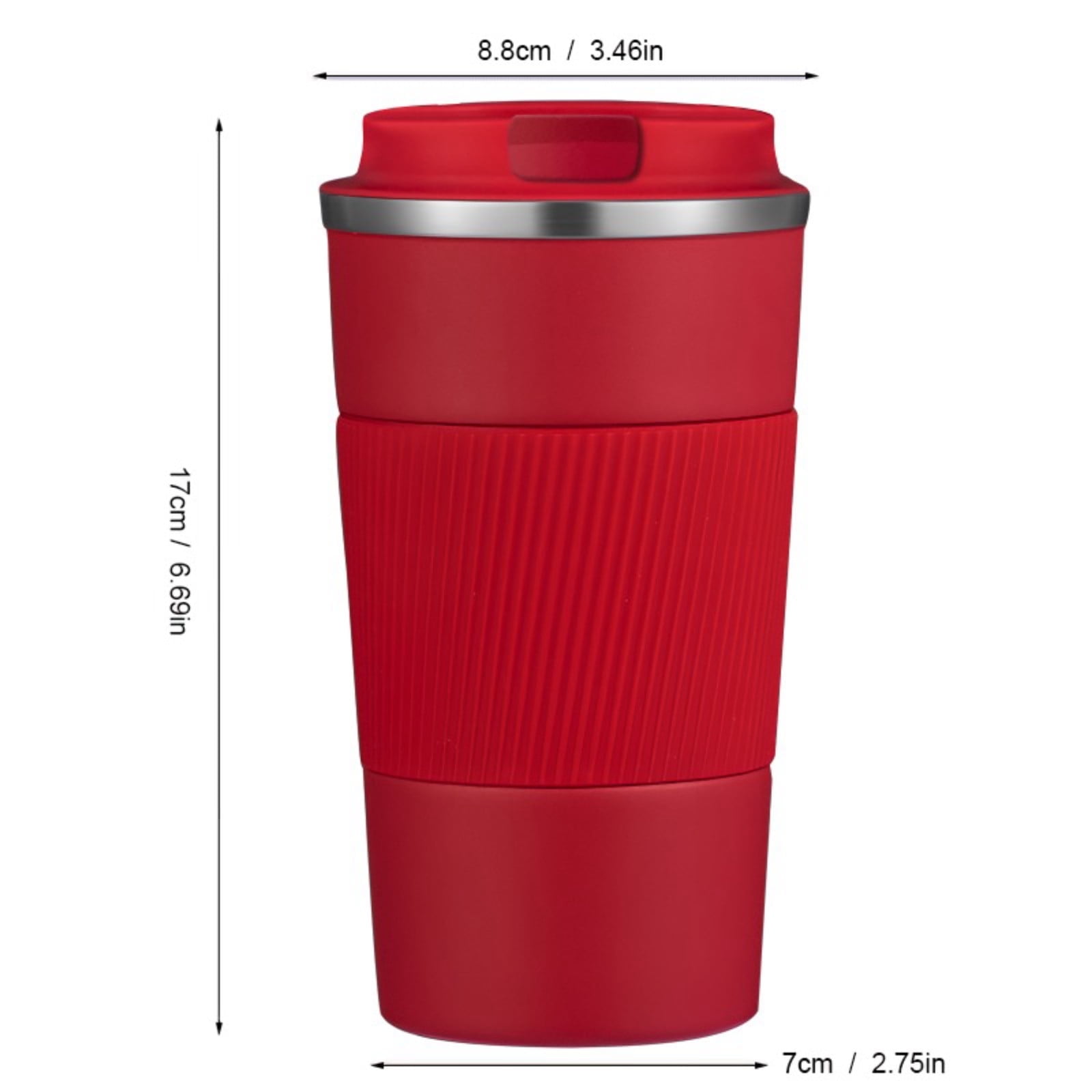 Car Coffee Cup 510ml Travel Mug Stainless Steel Thermal Insulated Coffee Cup - Vacuum Insulation Water Bottle for Hot and Cold Water Coffee and Tea Black Mug โ image 3