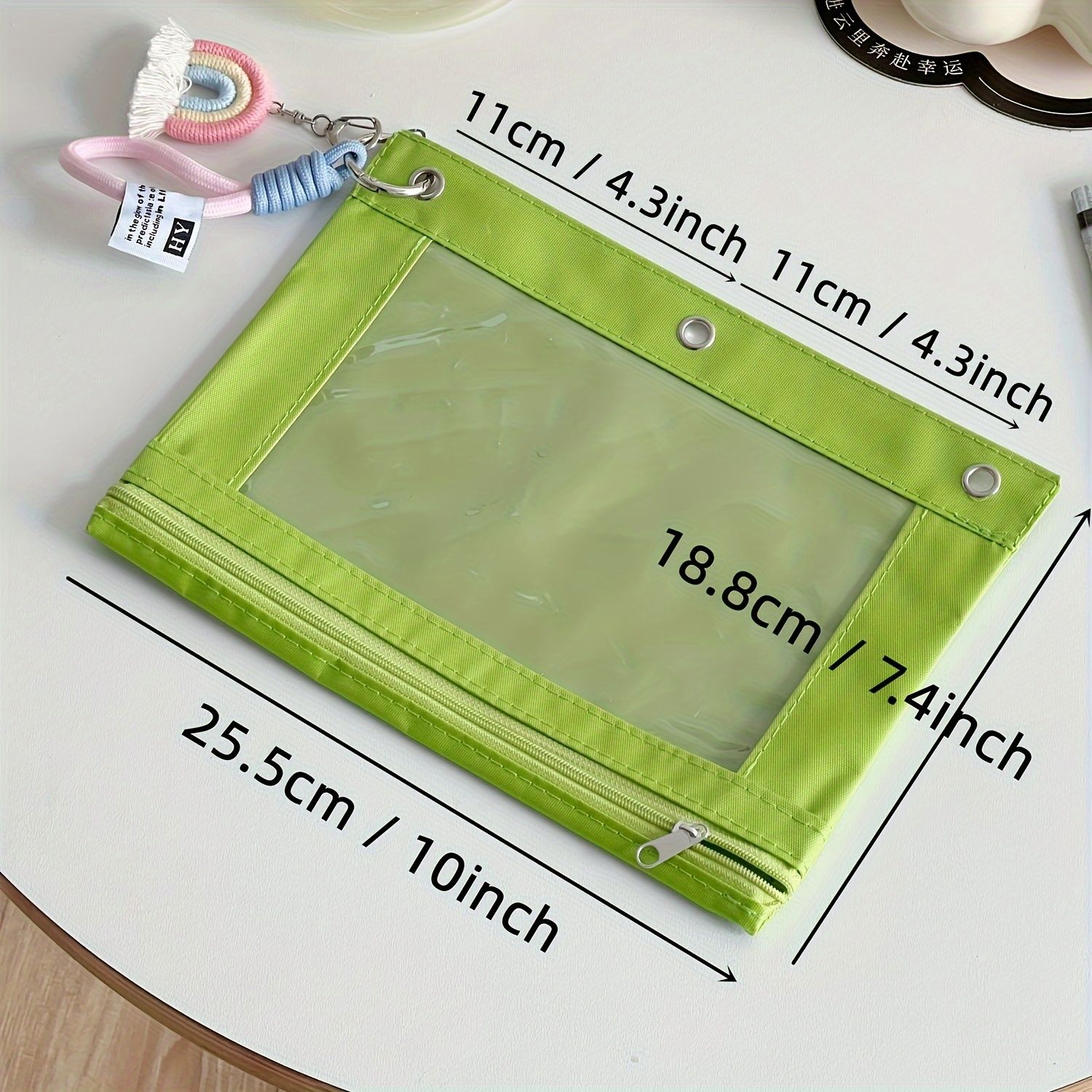 A 6-Color Oxford Cloth 3-Ring Binder Bag for Documents & Receipts, Includes Rainbow Additions and Lanyard for Storage, Set of 6 Colorful โ image 3